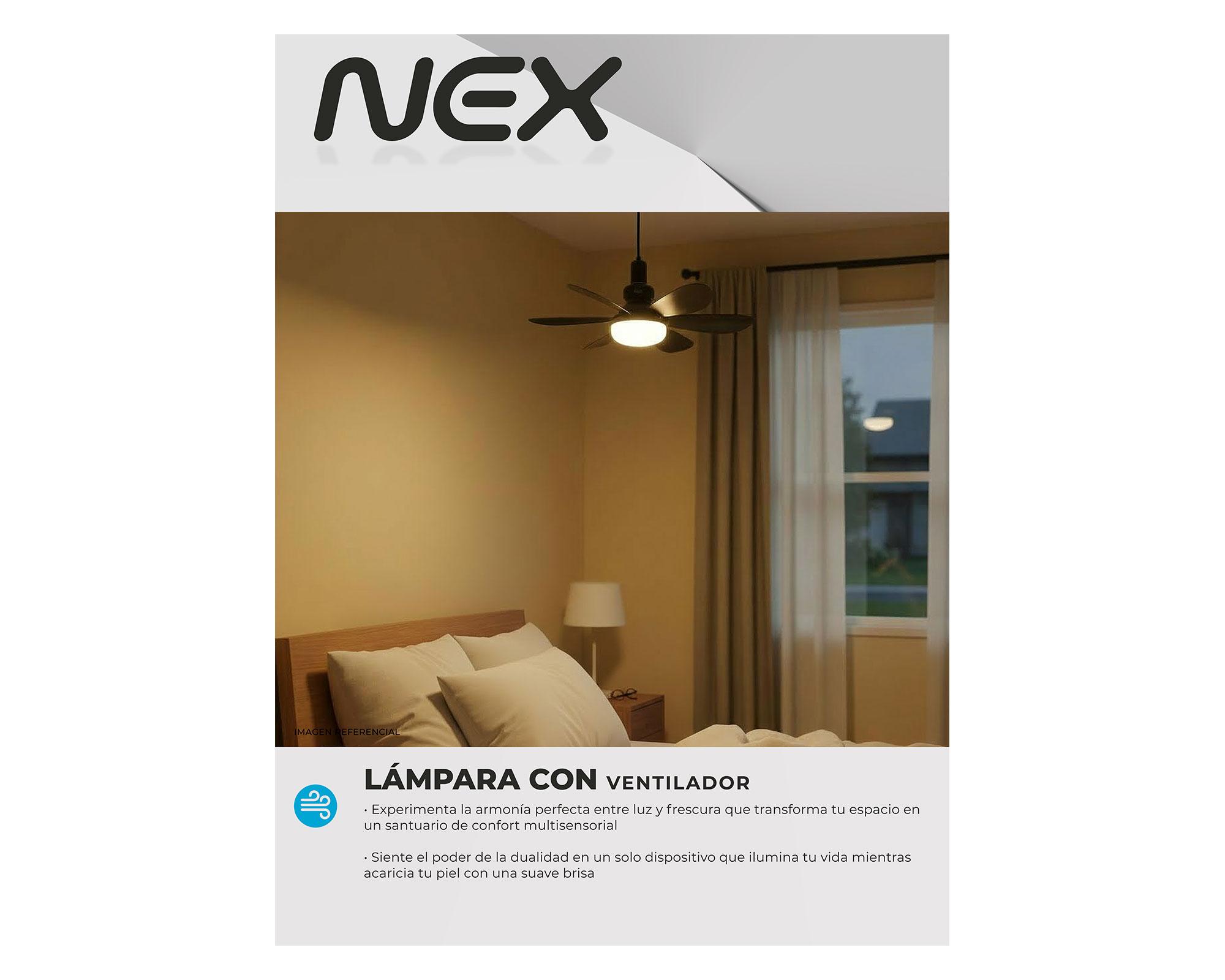 Lámpara con ventilador 40W negro-10