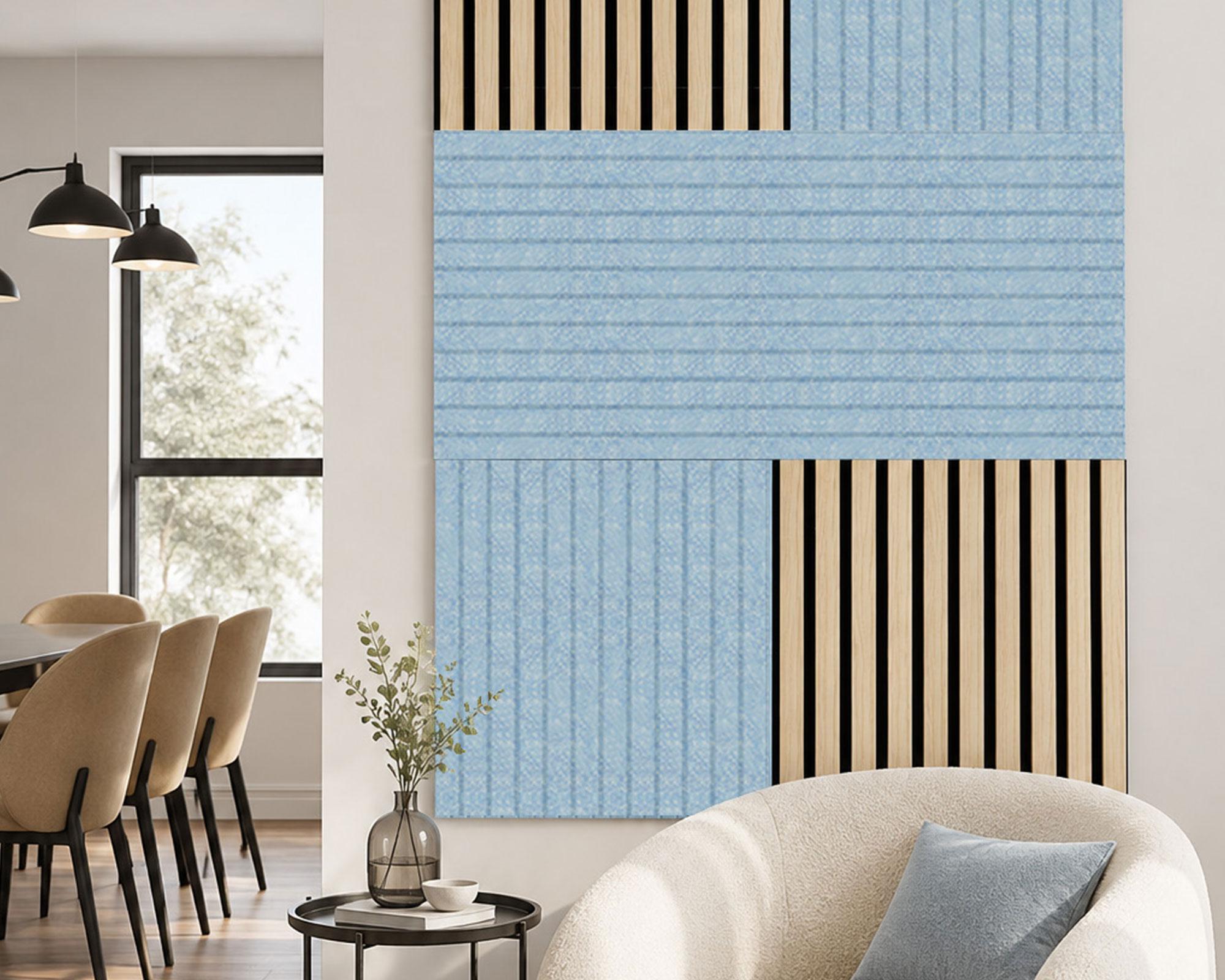 Panel Acústico celeste 240x60 cm 5.76 m2-8