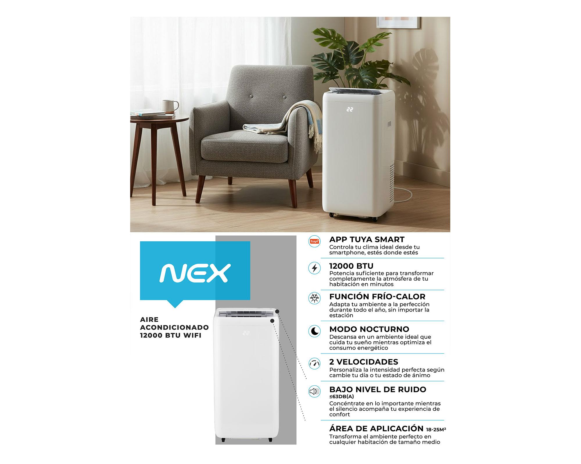 Aire portátil Wi-Fi frio/calor 12000 BTU-7