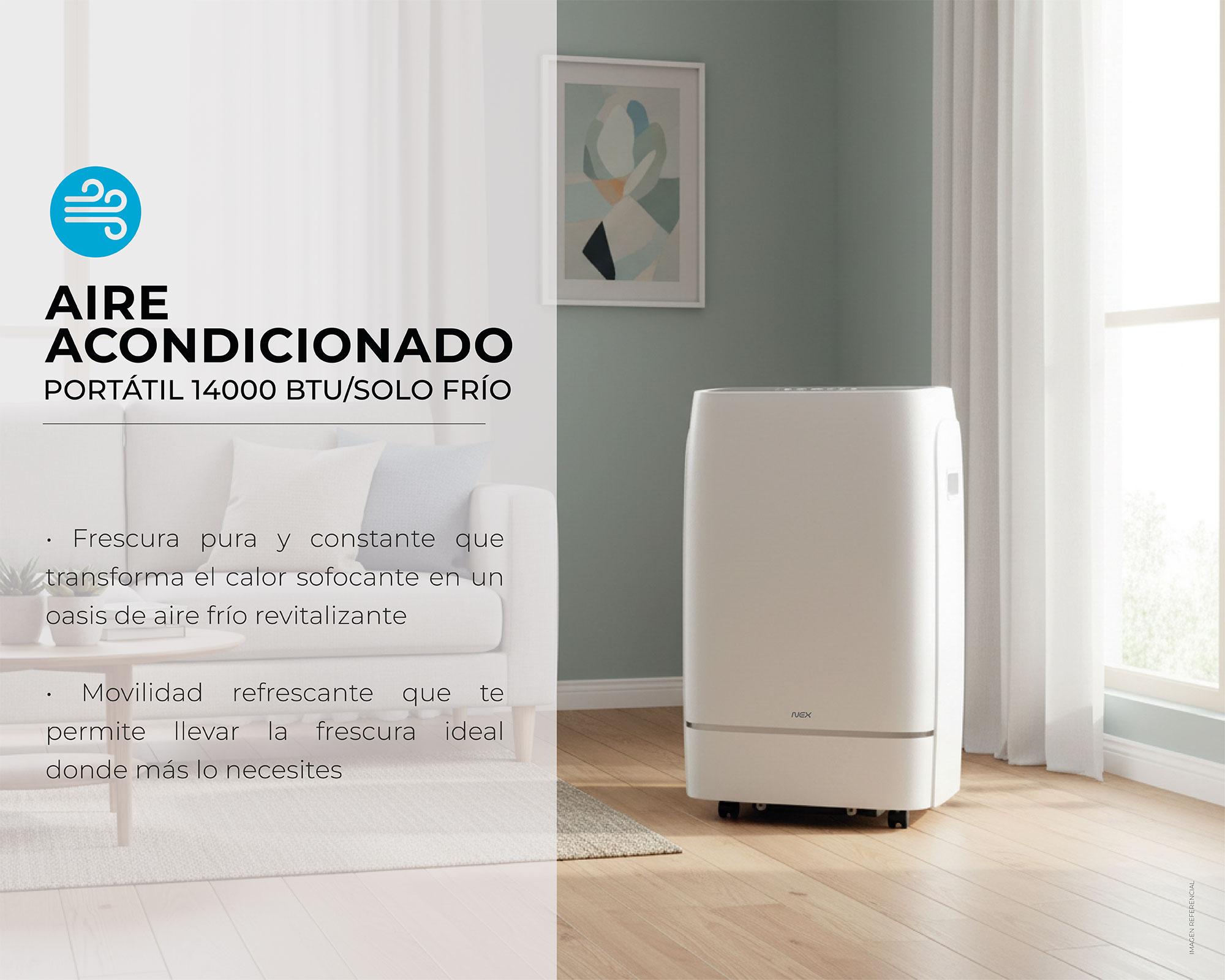 Aire acondicionado portátil 14000 BTU Frío-5