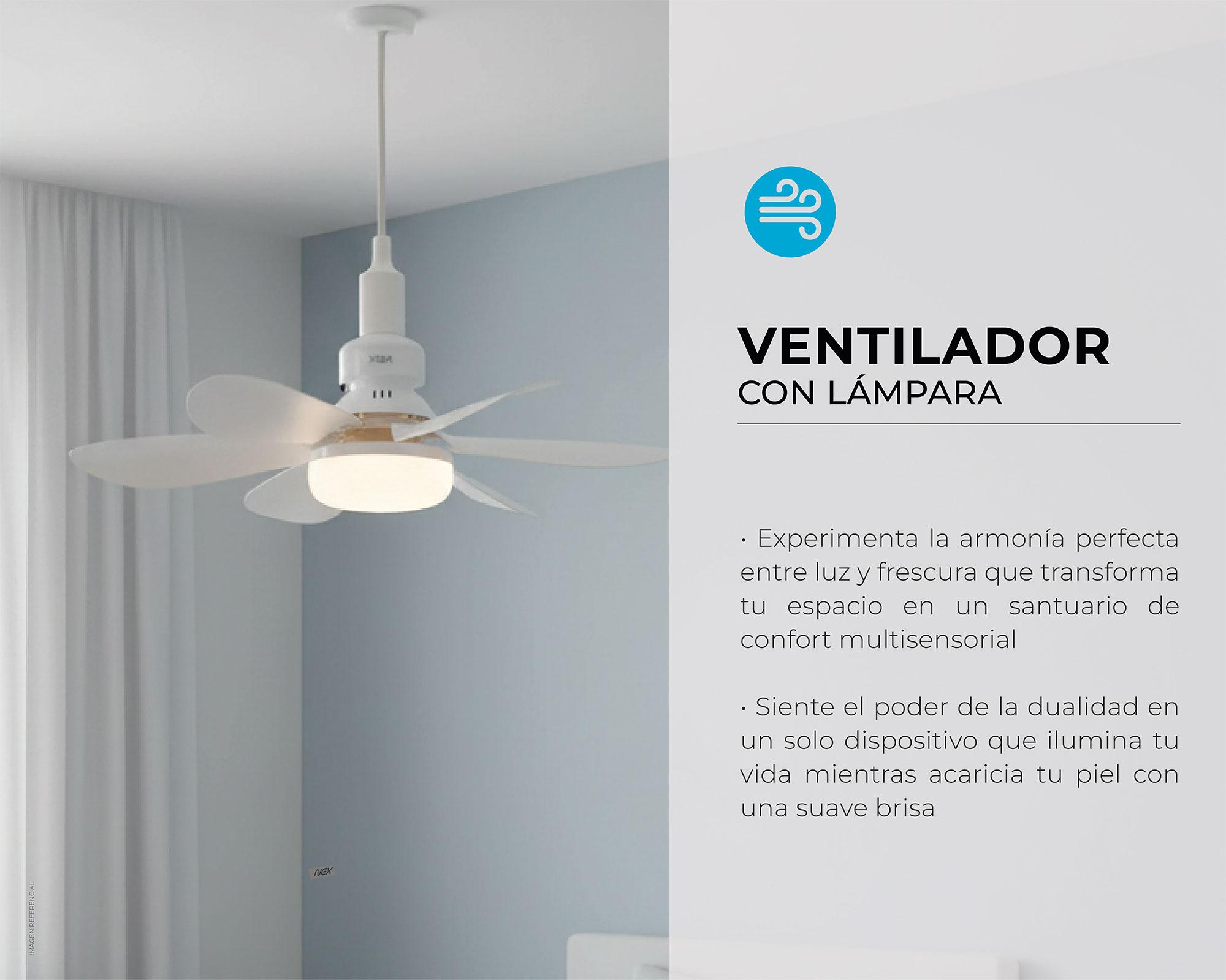 Lámpara con ventilador 40W blanco-4