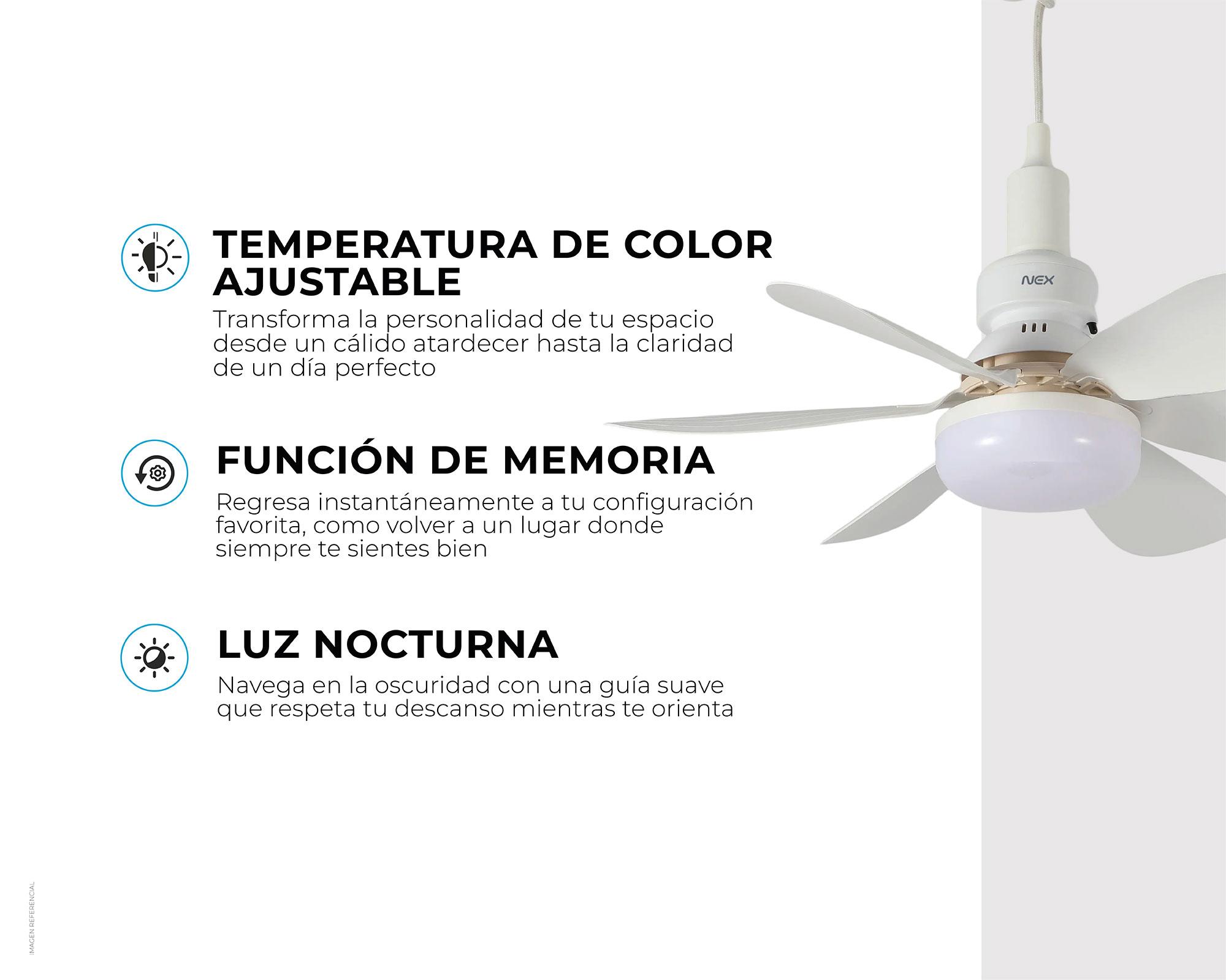 Lámpara con ventilador 40W blanco-5