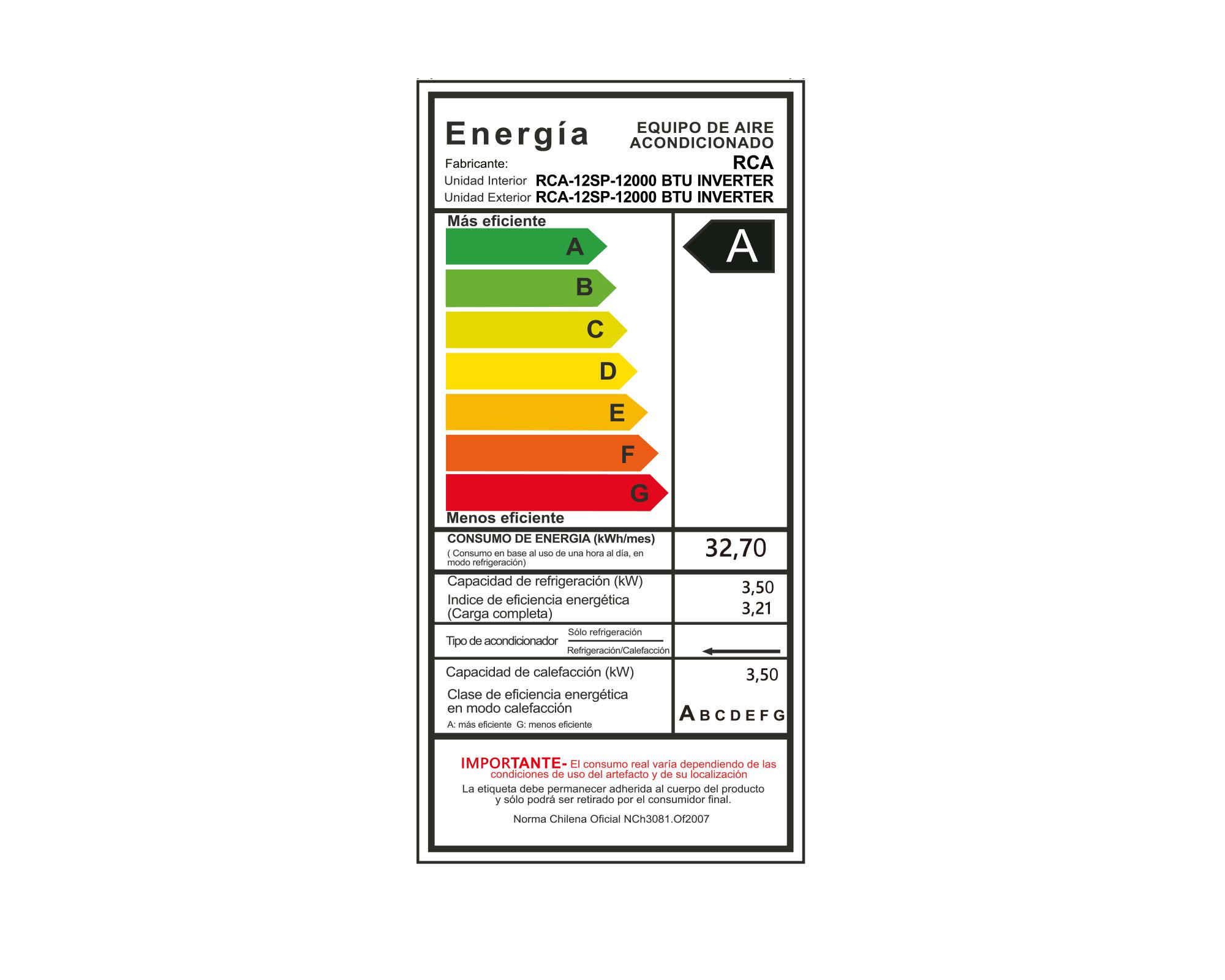 Aire acondicionado 12000 BTU inverter Frío/Calor-13