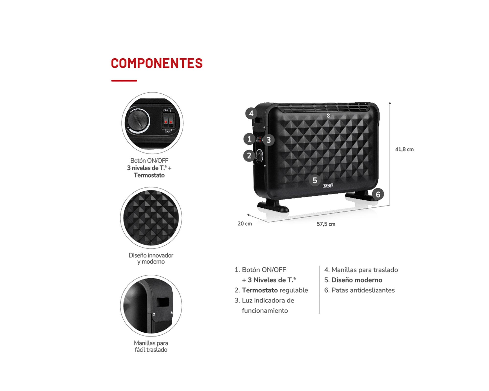 Convector eléctrico TH-CV52 2000W-4