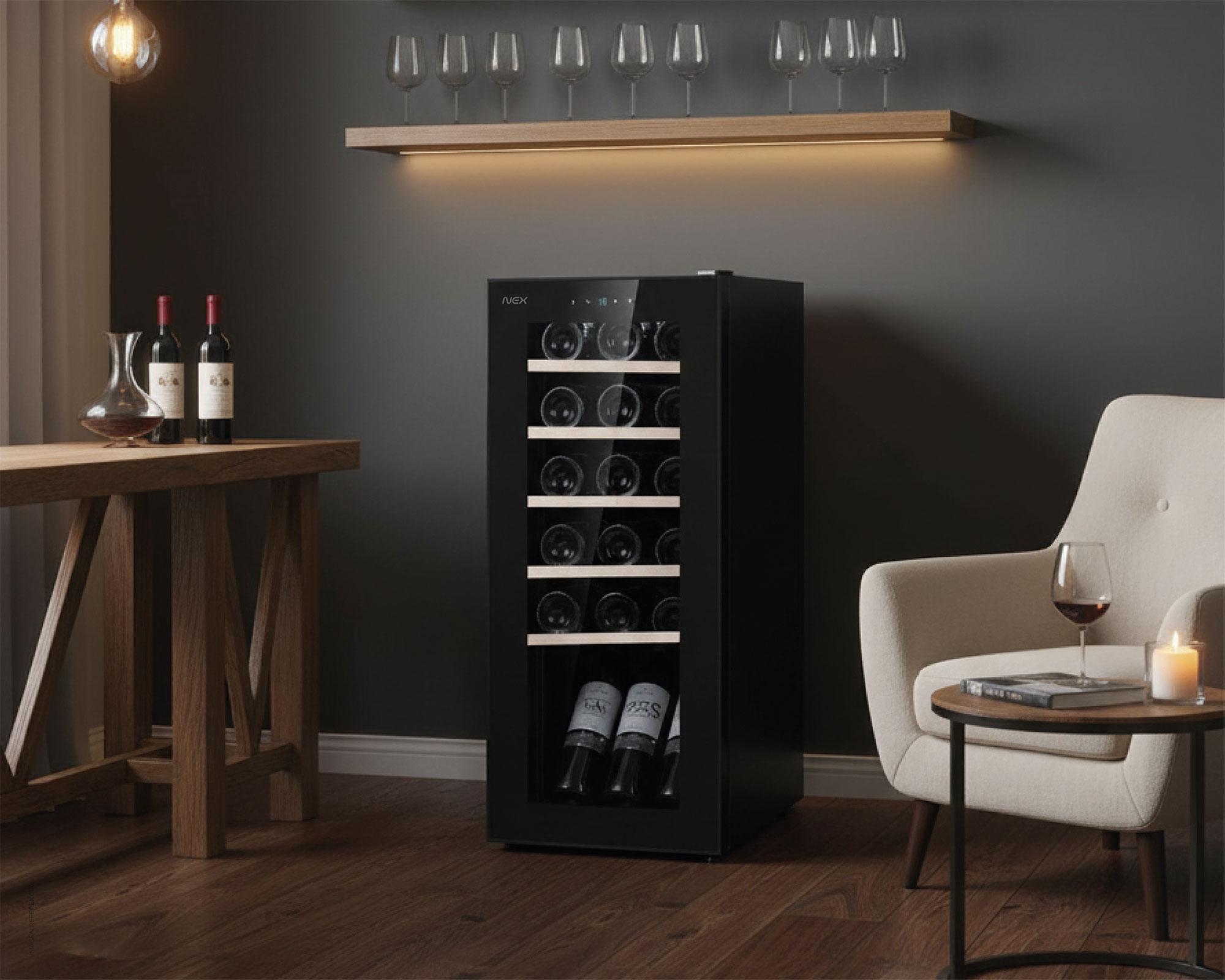 Cava vino 60 lt 18 botellas CVW-1860-3