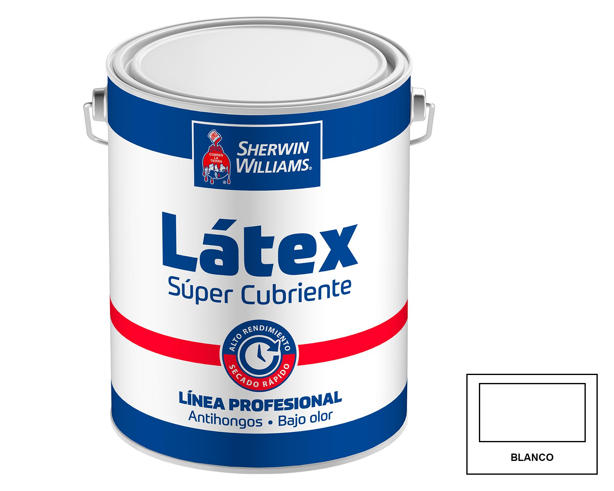 Látex super cubriente Línea profesional blanco galón-0