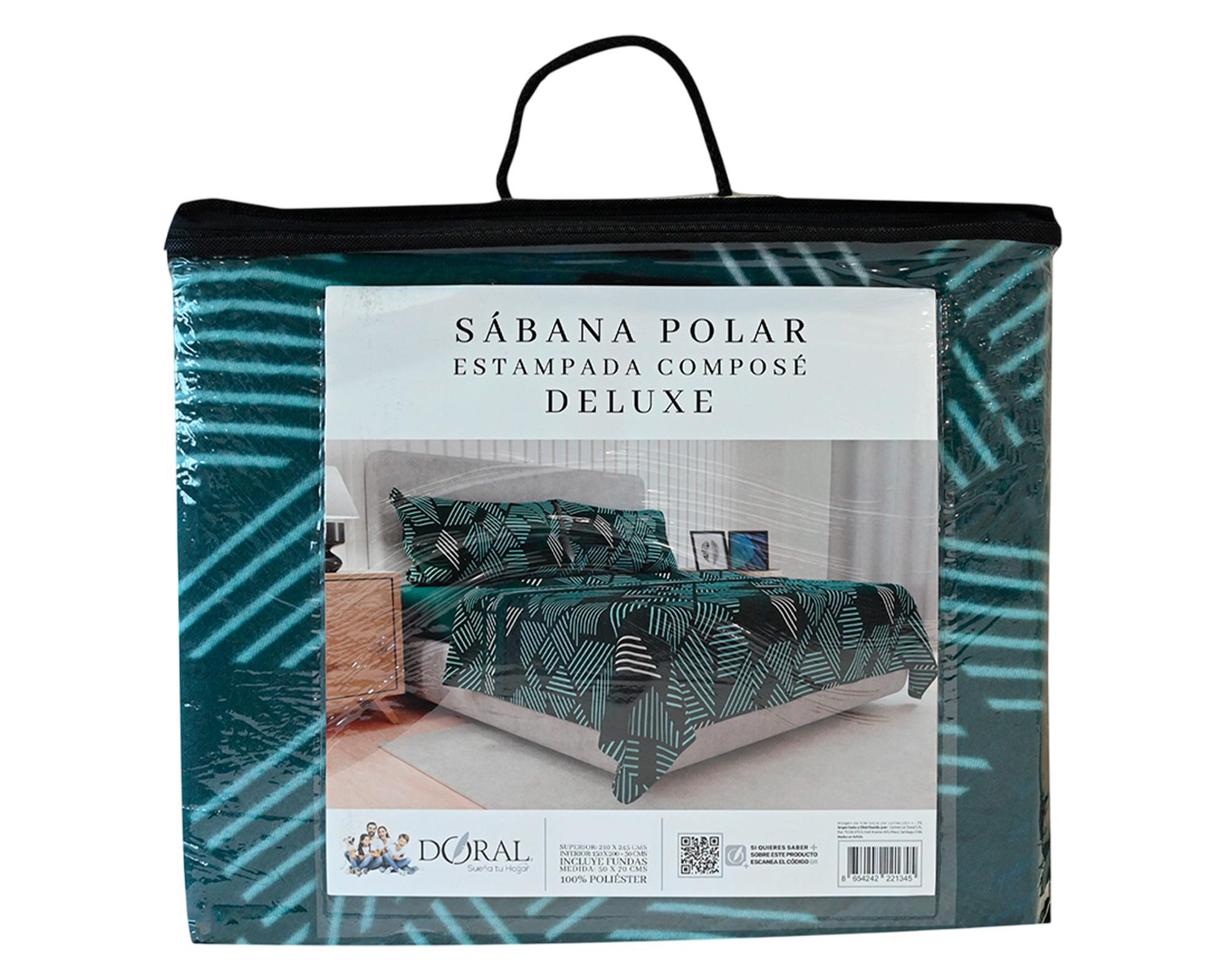 Juego de sábanas 2 plazas polar estampada Composé D10-4