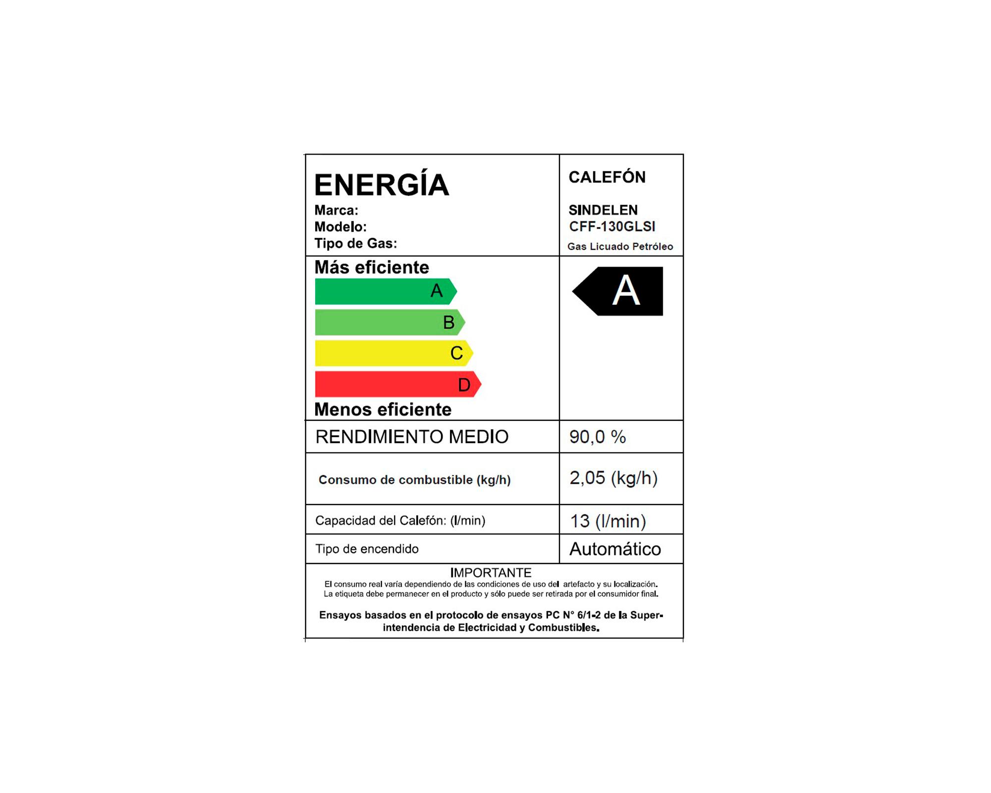 Calefont CFF-130GLSI 13 lt tiro forzado gas licuado-4