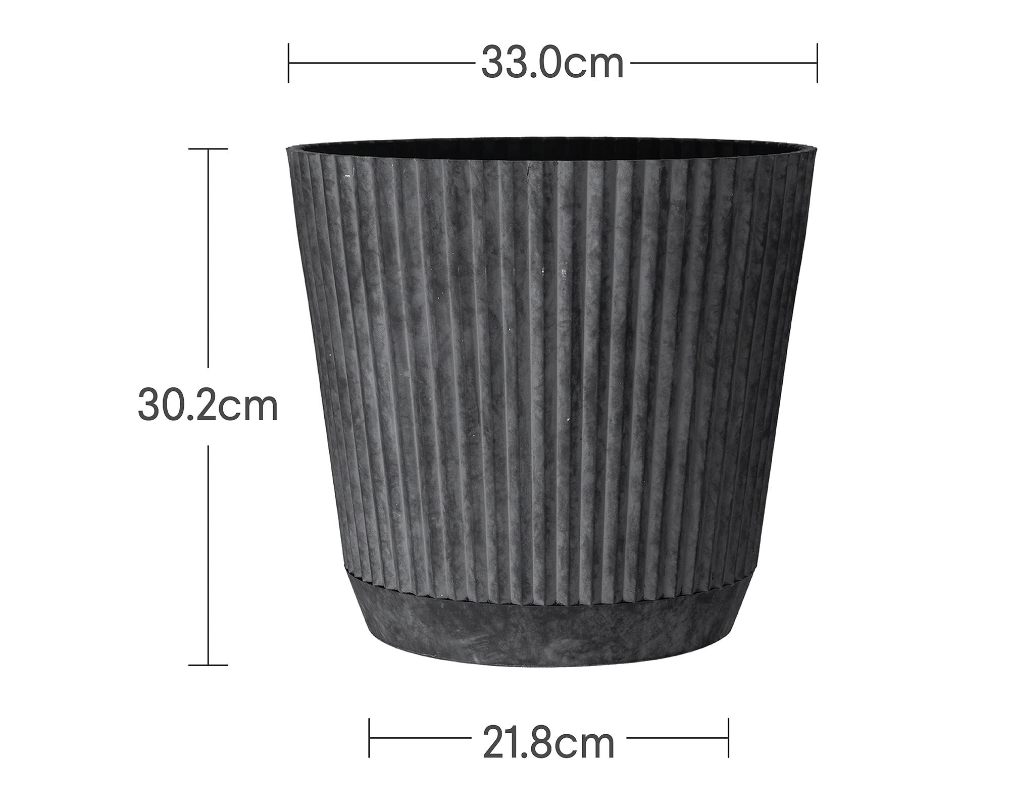 Maceta Hudson Antique basalt 33.02 cm-2