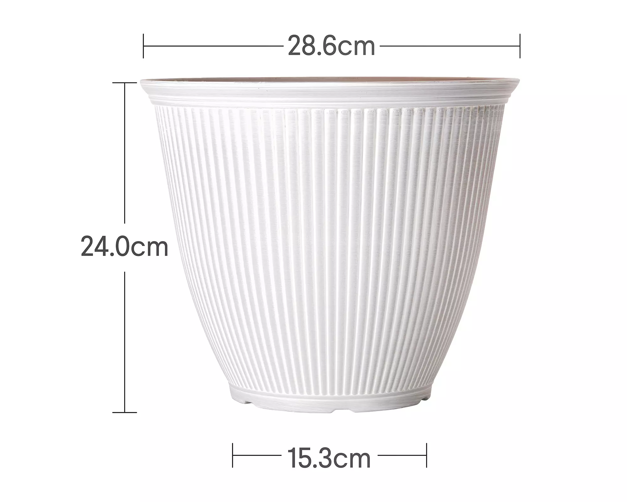 Maceta Billie blanco 28.6 cm-2