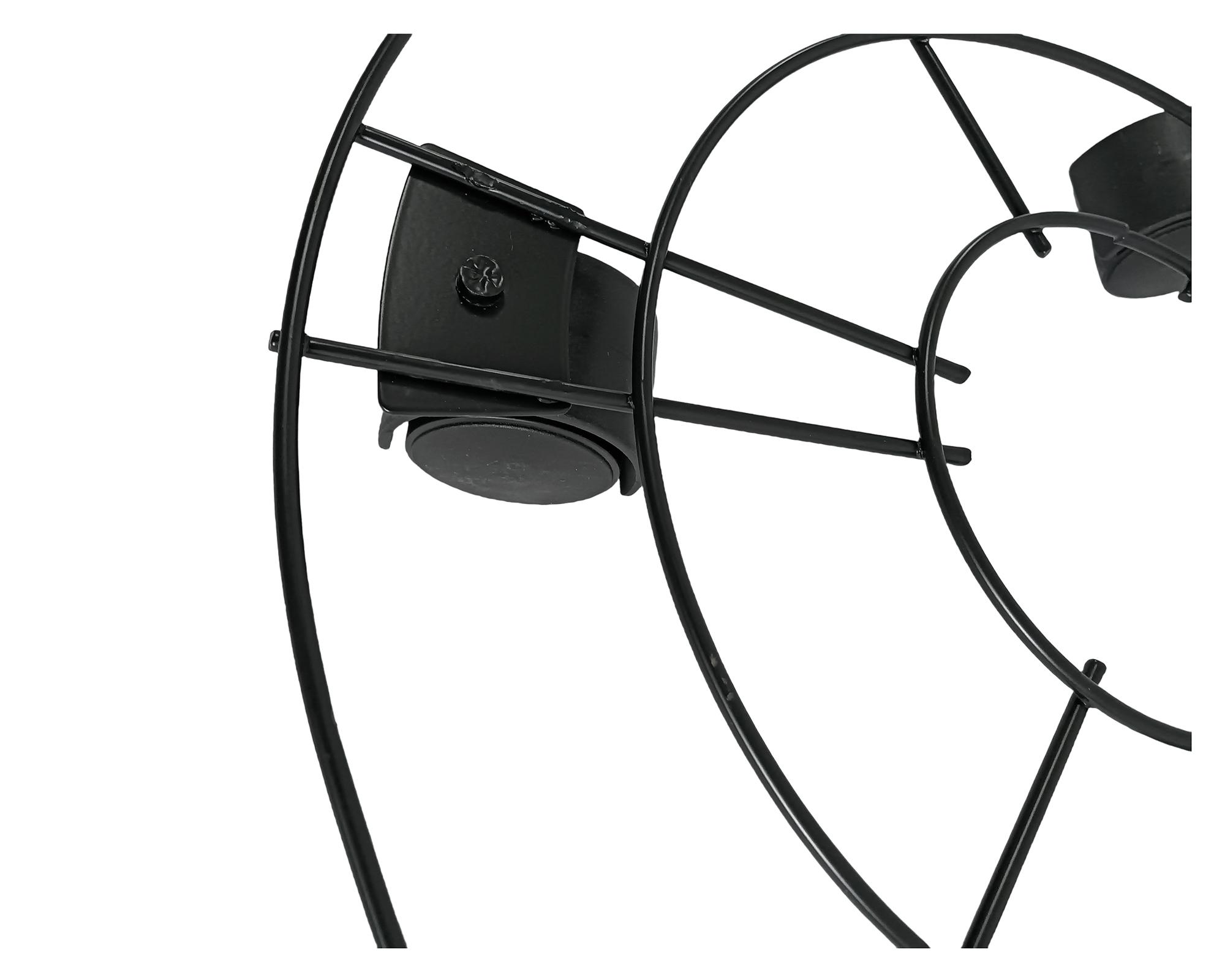 Base porta maceta negro 30 cm-2