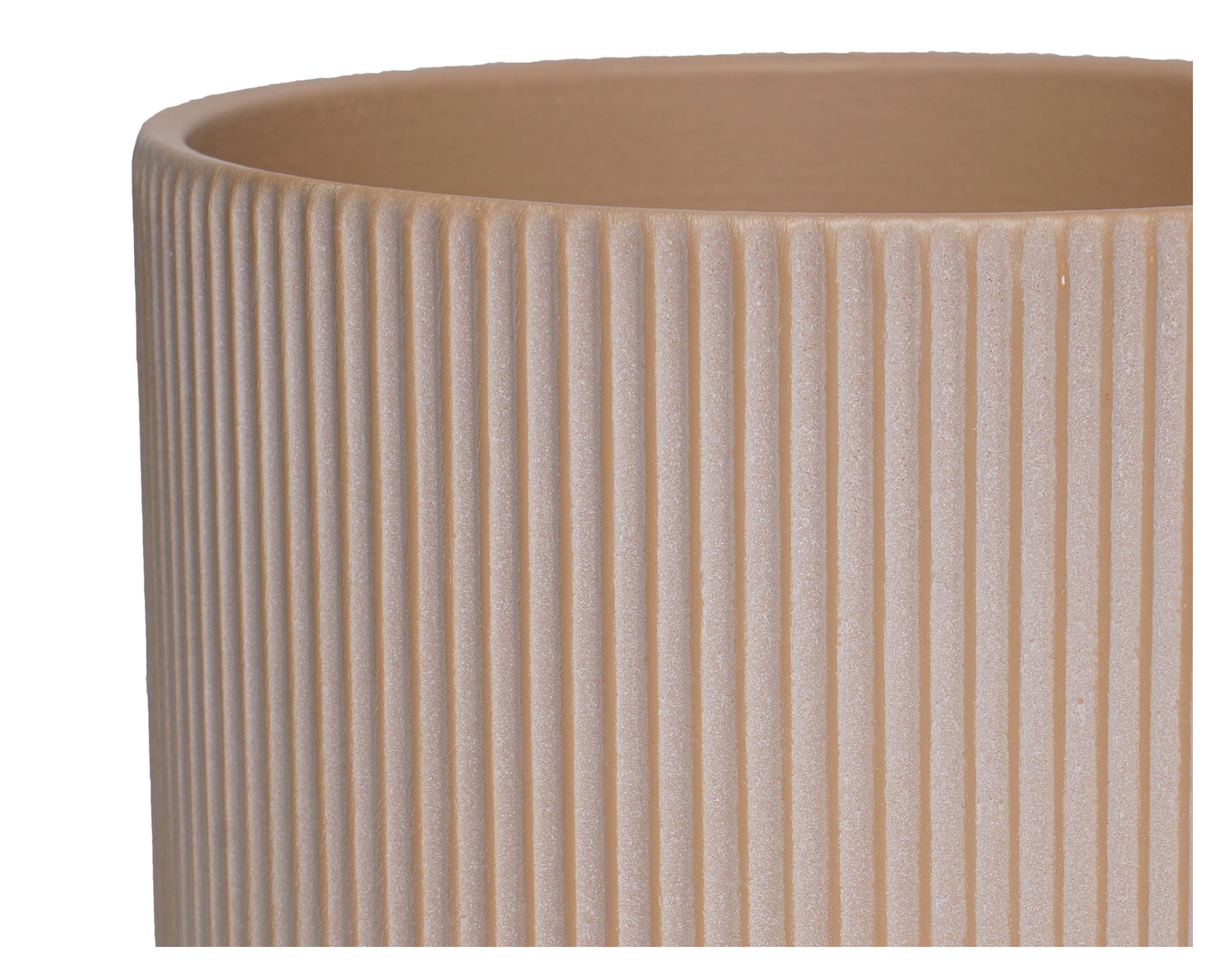 Maceta Ranurado vertical terracota 16 cm-1