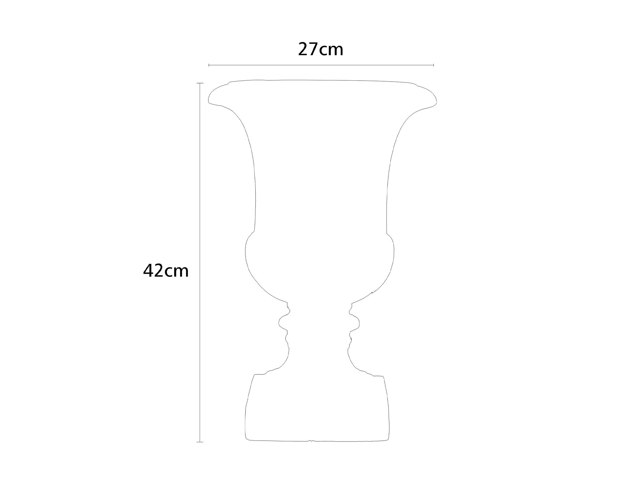 Maceta Romana blanco 27 cm-2