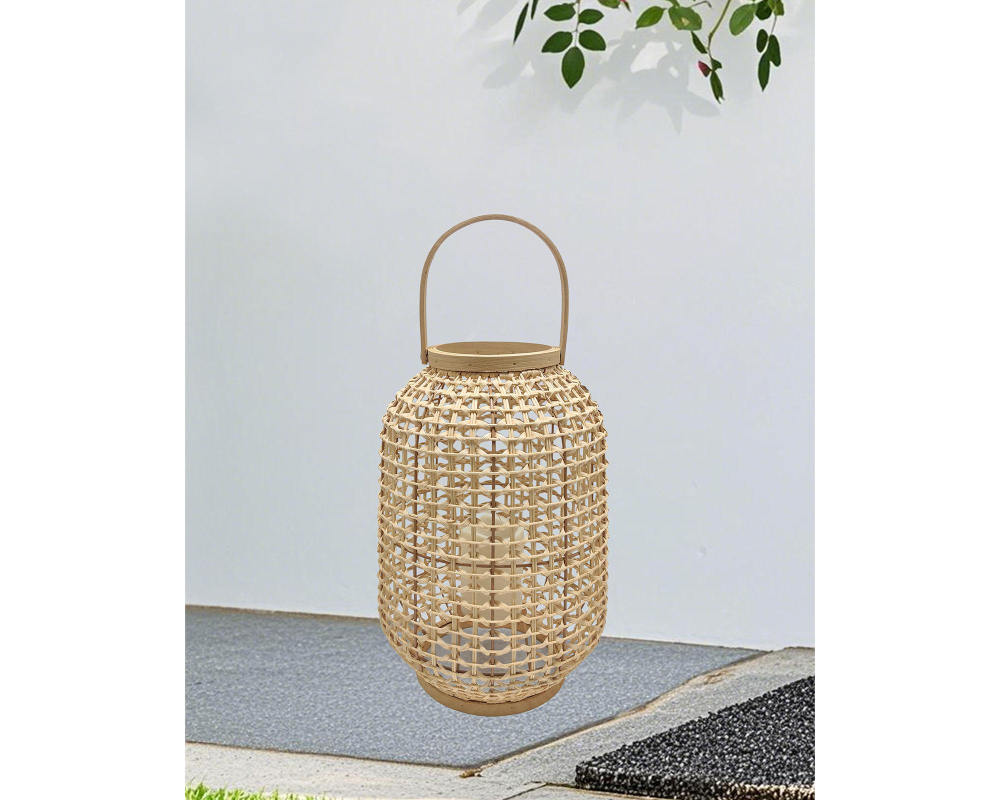 Cesta Ratán luz LED 30x23x23 cm-2