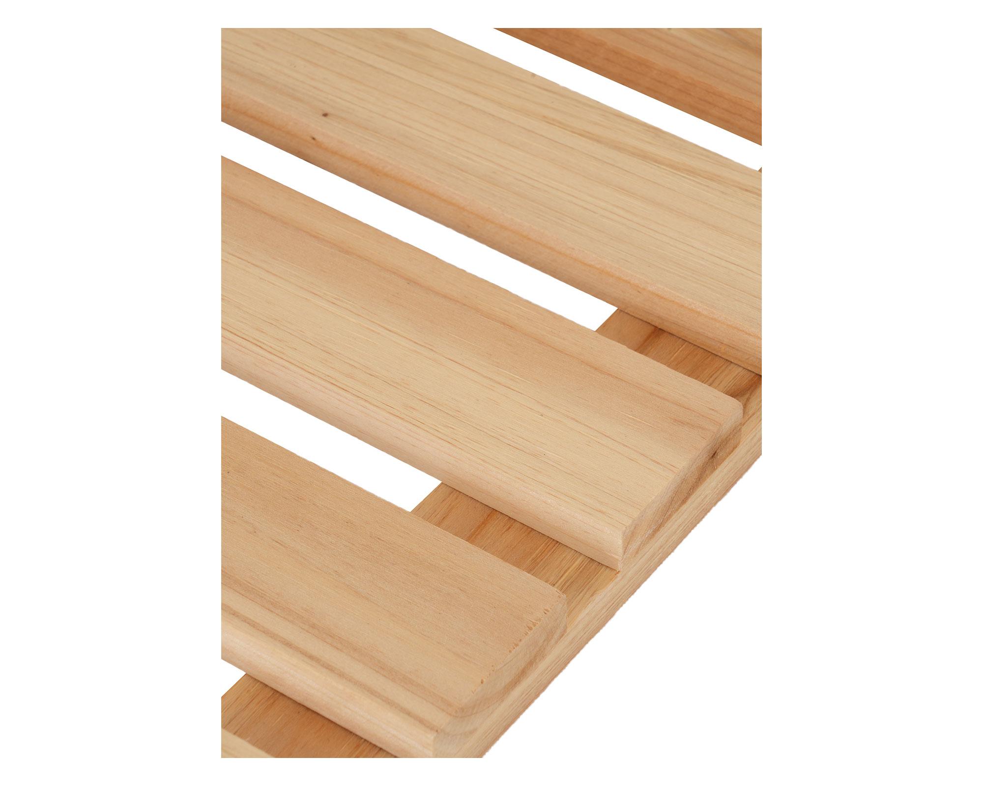Portamacetas con ruedas cuadrado madera clara 30x30 cm-7