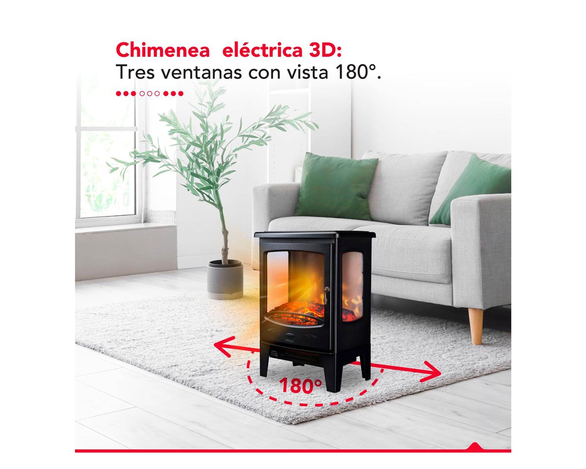Estufa chimenea eléctrica Thor Firecplace 3D 1800 W 6120 BTU-1