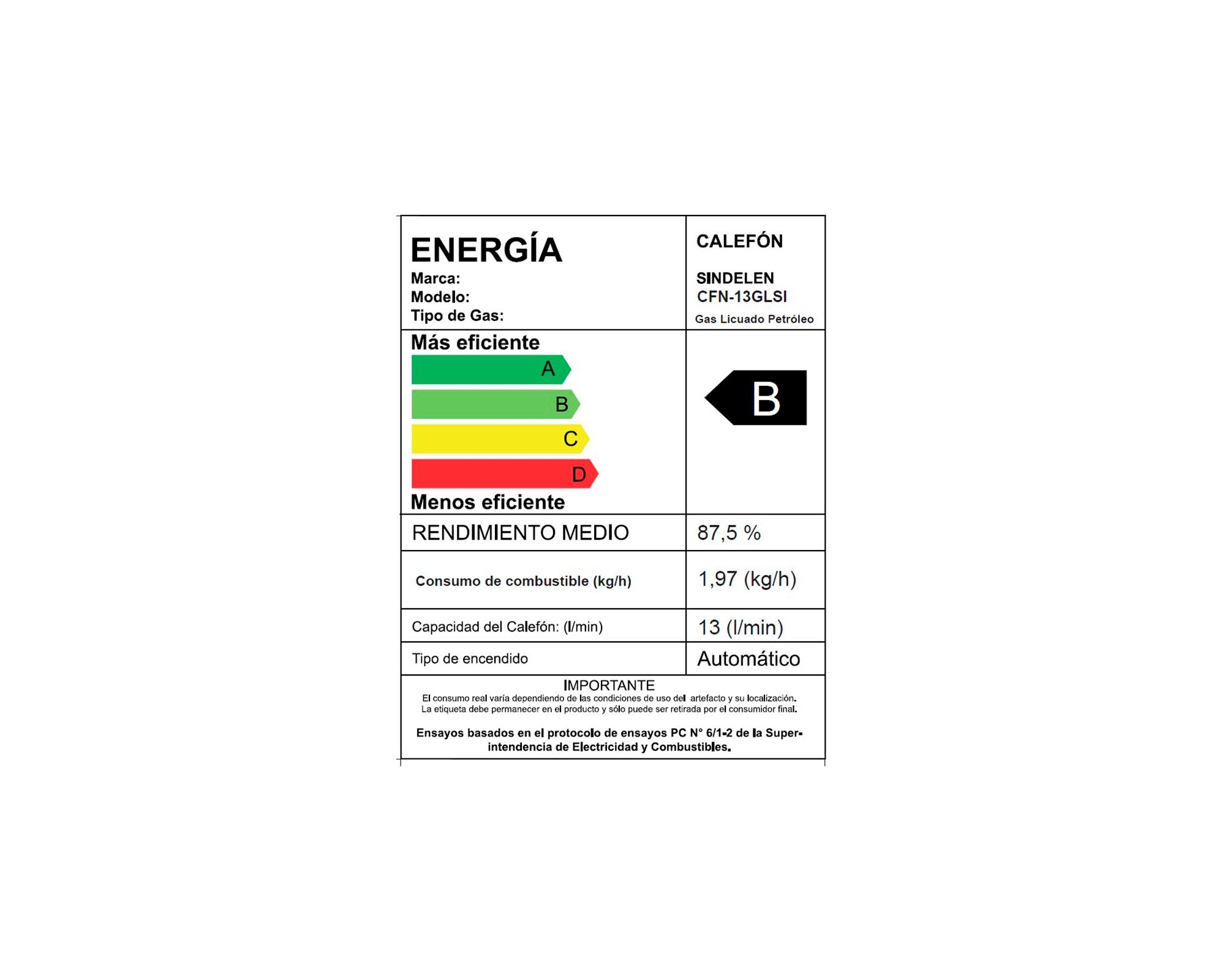 Calefont Ionizado CFN-13GLSI 13 lt tiro natural gas licuado-3
