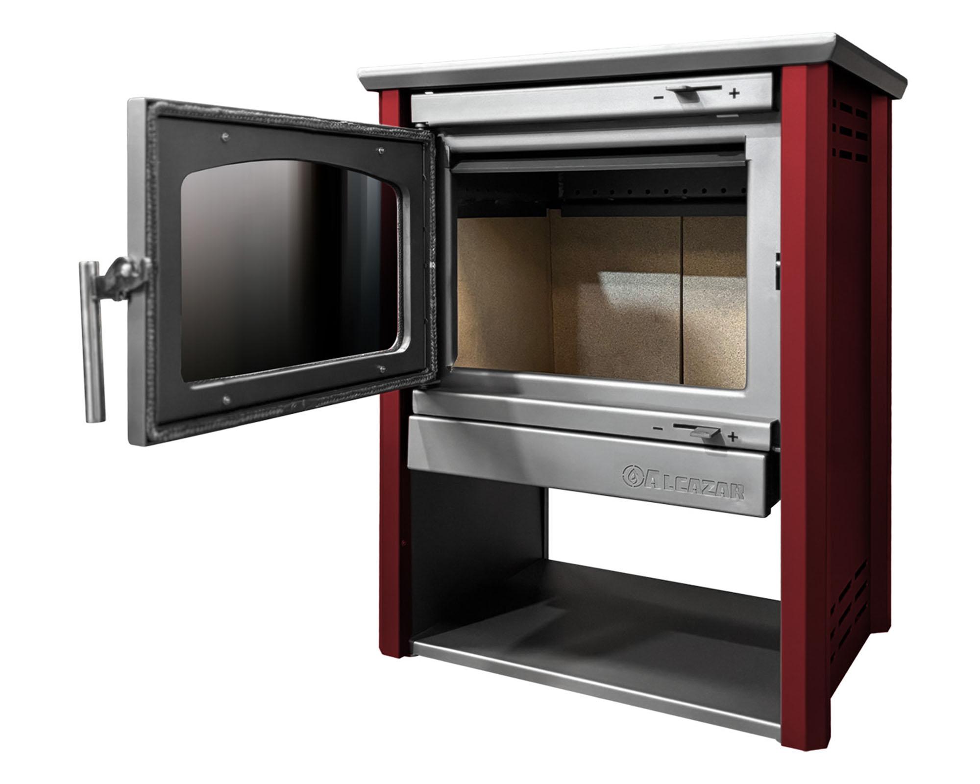 Estufa a leña Patagonia 600 12kW burdeo-1