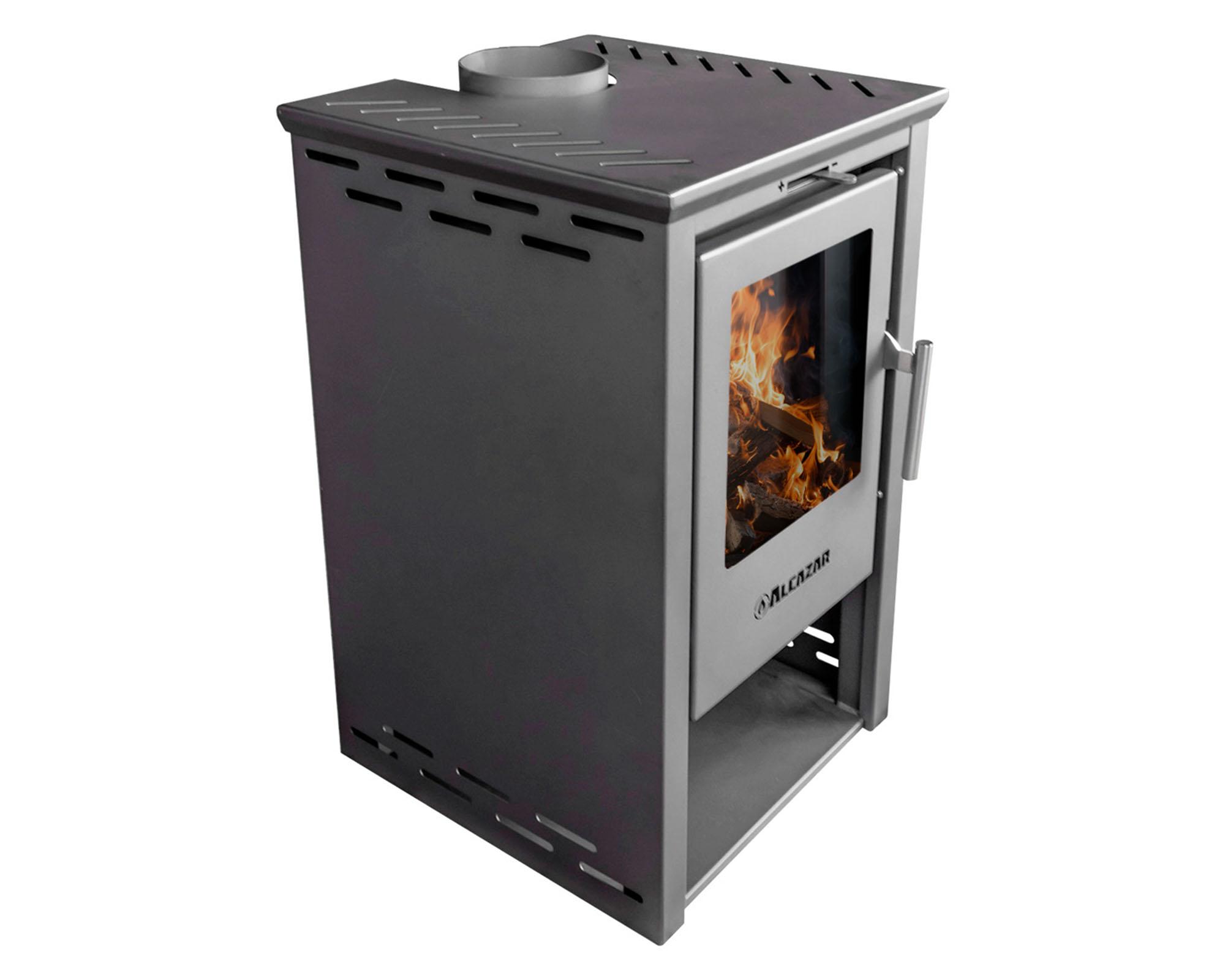 Estufa a leña Patagonia 380 9 kW gris-2