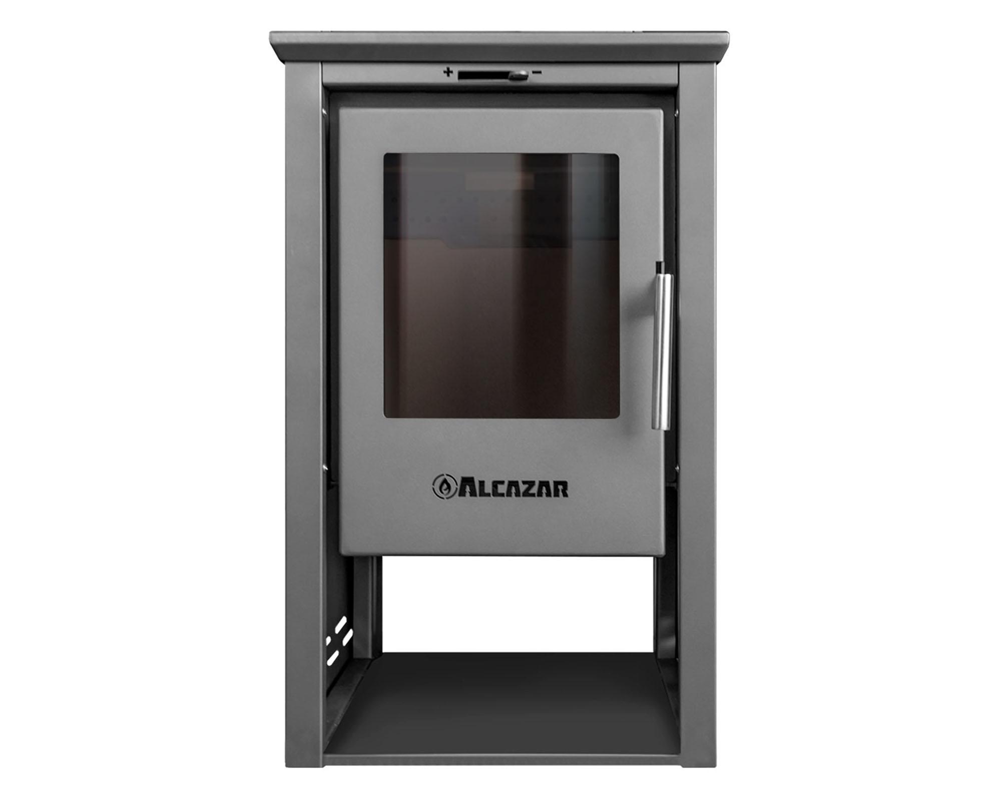 Estufa a leña Patagonia 380 9 kW gris-1