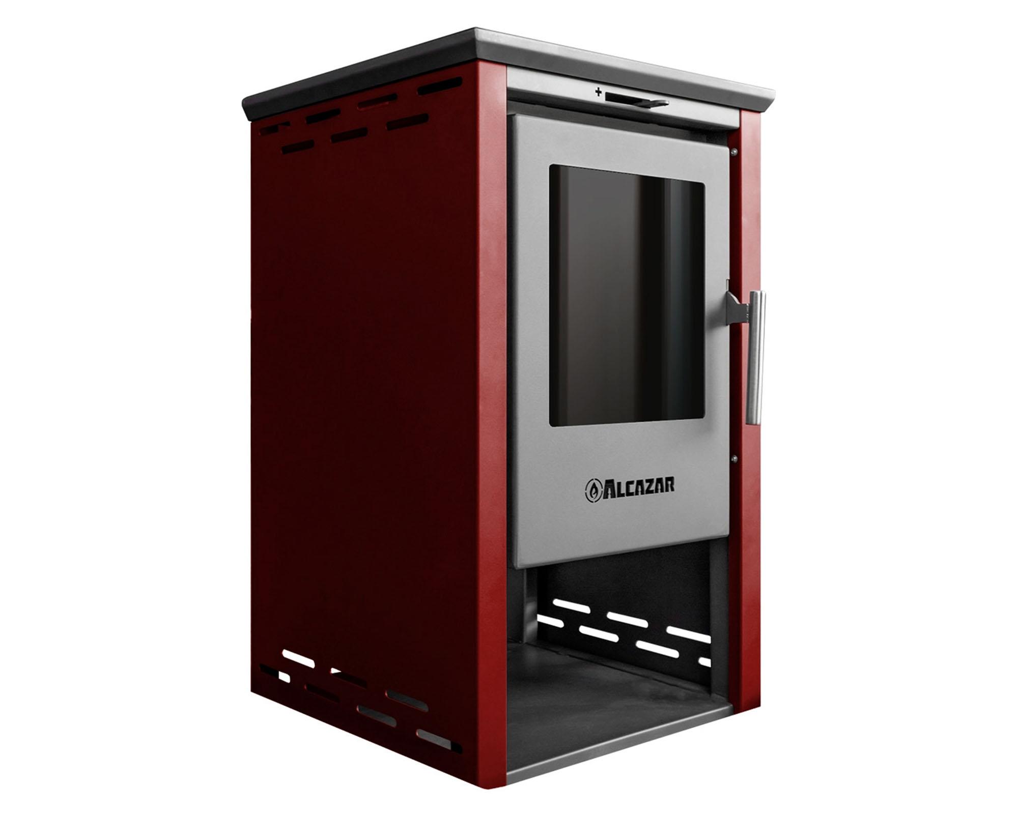 Estufa a leña Patagonia 380 9 kW burdeo-2