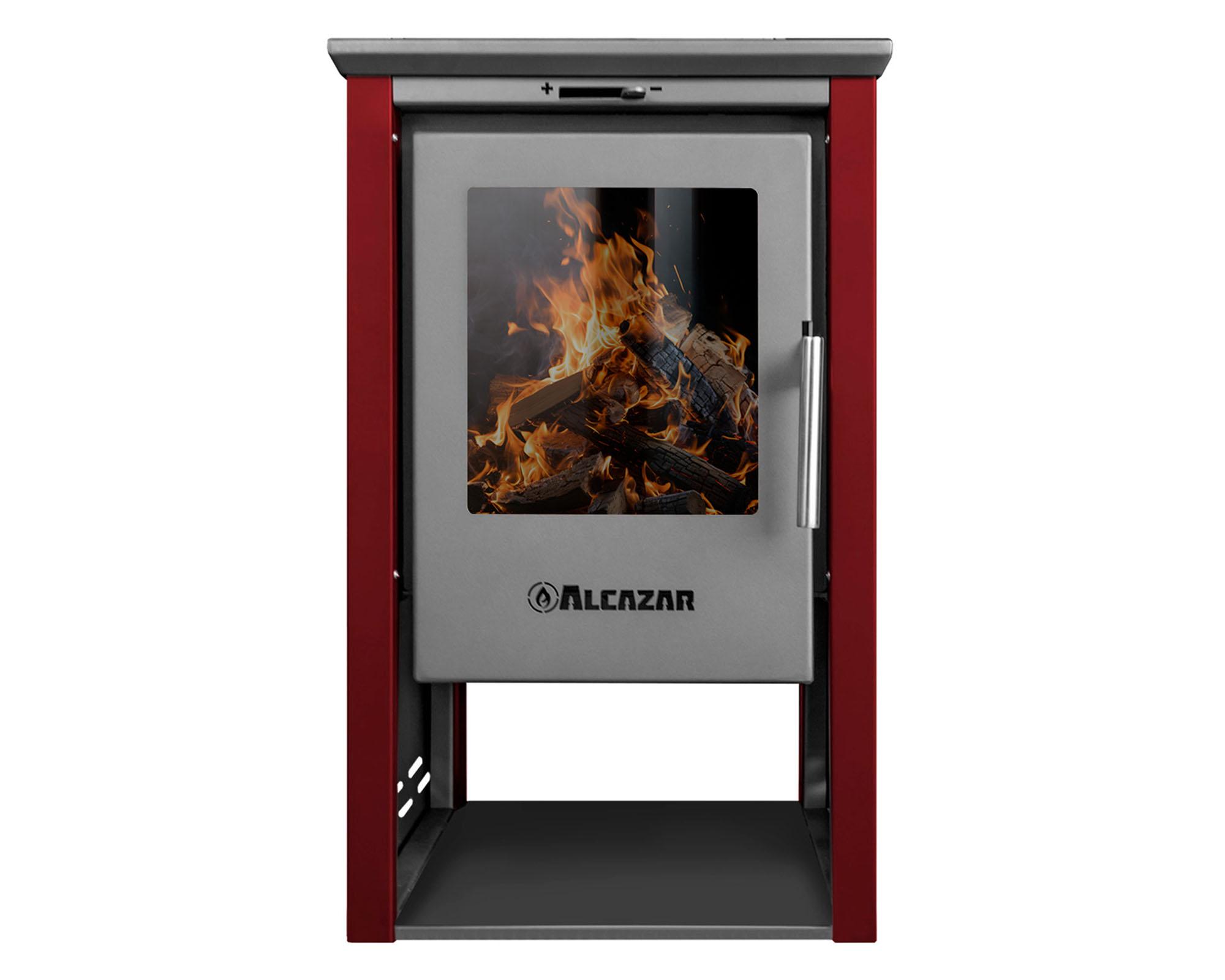 Estufa a leña Patagonia 380 9 kW burdeo-0