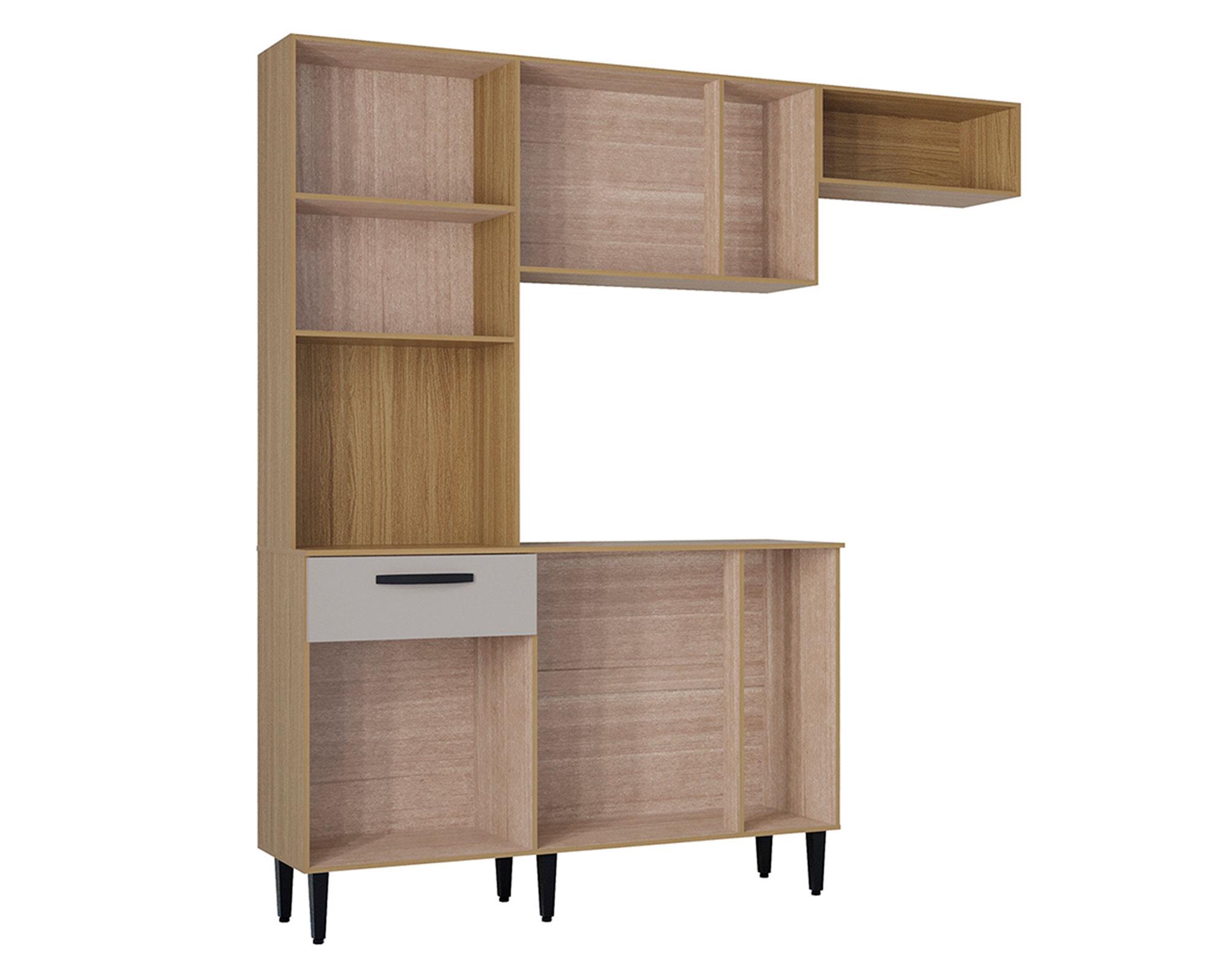 Kit cocina 10 puertas Dora damasco/ripado/Off white-2