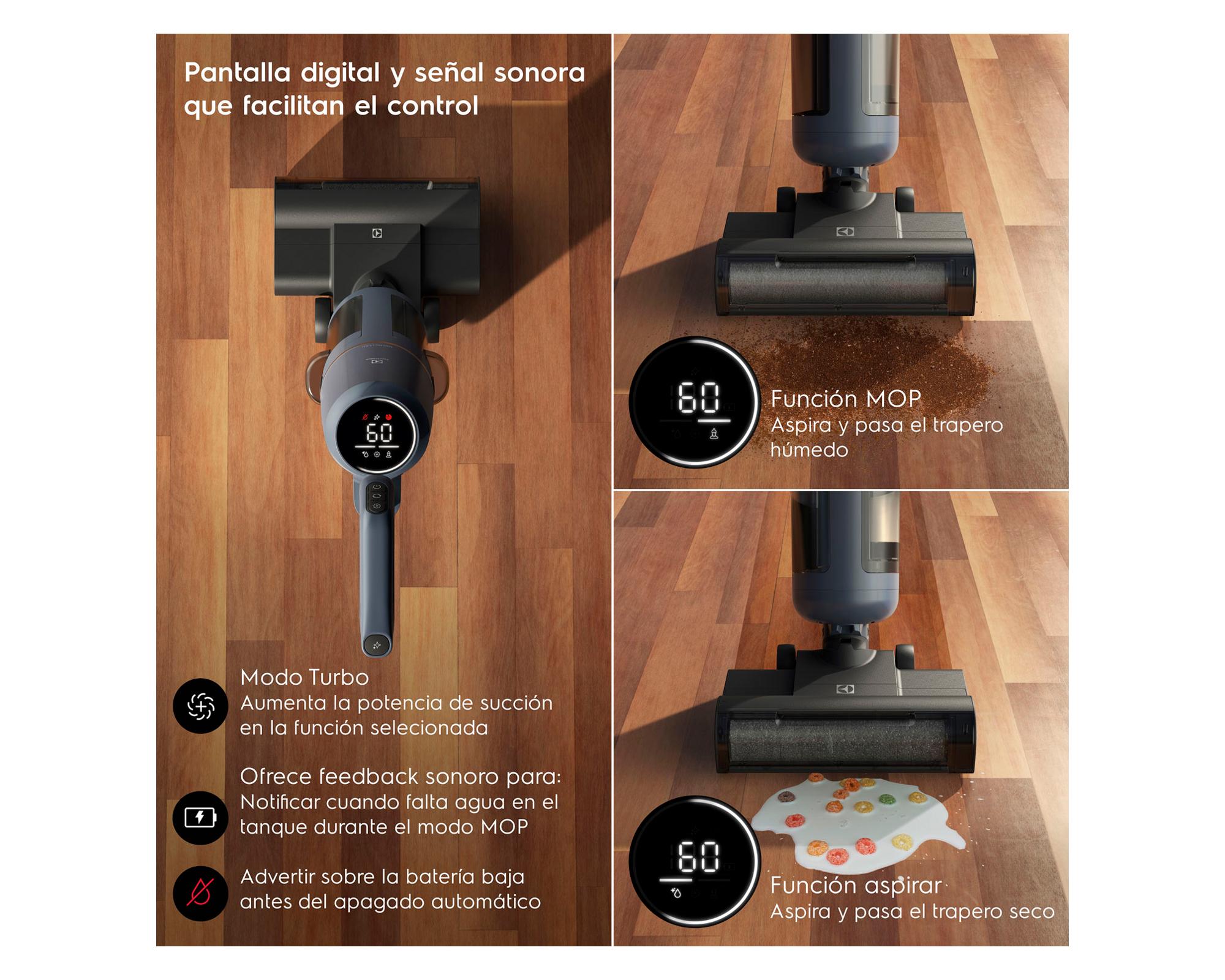 Aspiradora mopa inalámbrica EMC2500 azul 350W-3