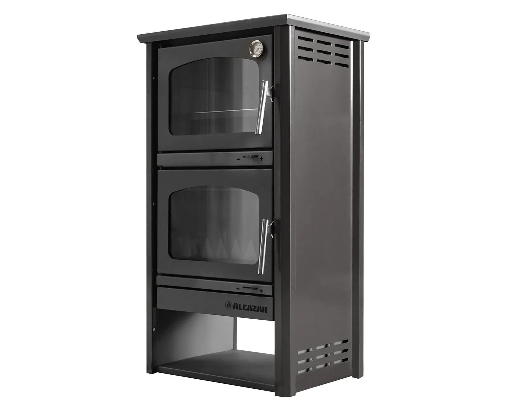 Horno a leña combustión lenta Ofen  15.6 kW gris-2