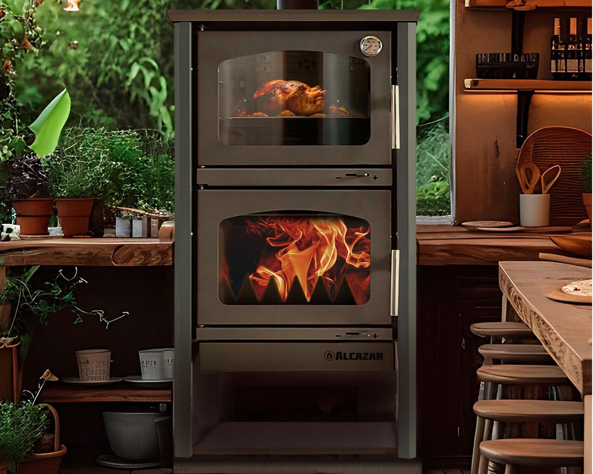 Cocina combustión lenta Ofen gris-8