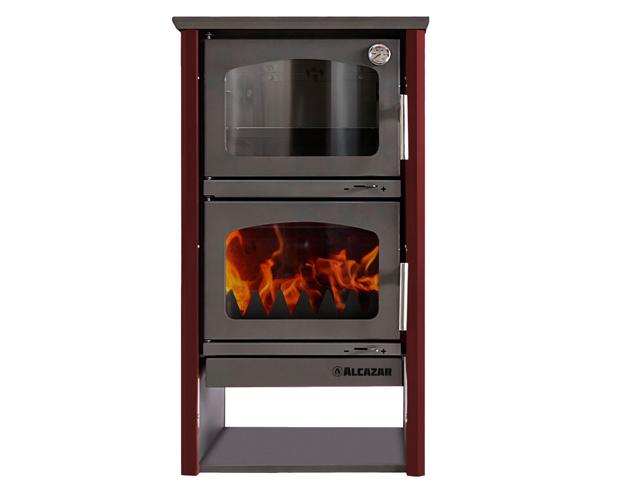 Horno a leña combustión lenta Ofen  15.6 kW burdeo-0