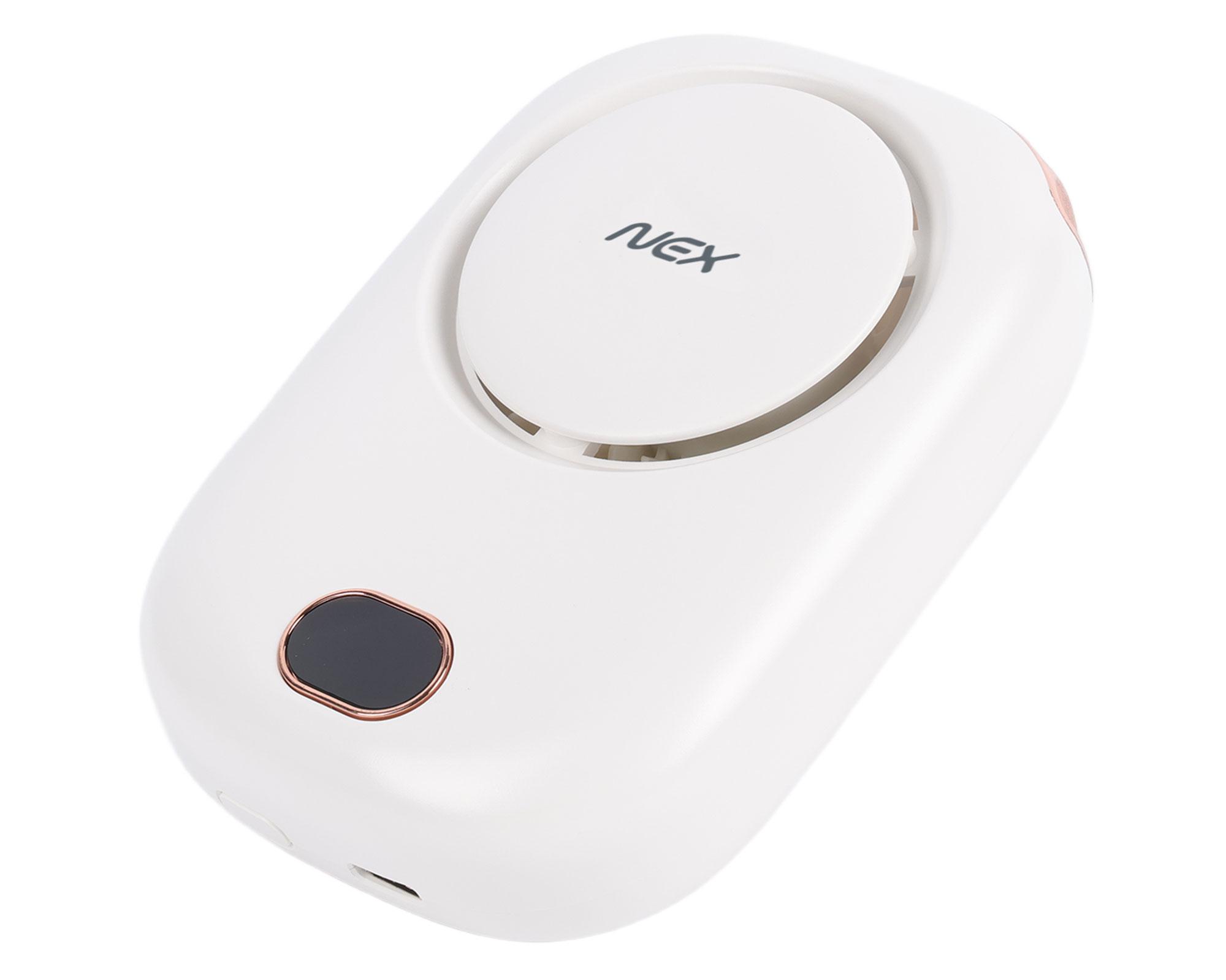 Ventilador recargable USB Lanyard blanco-2