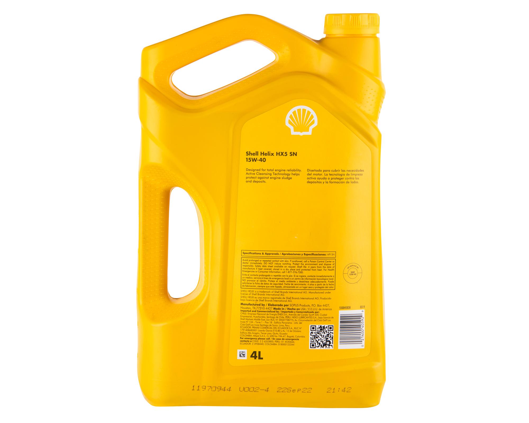 Lubricante Helix HX5 SN 15W40 4 lt-2