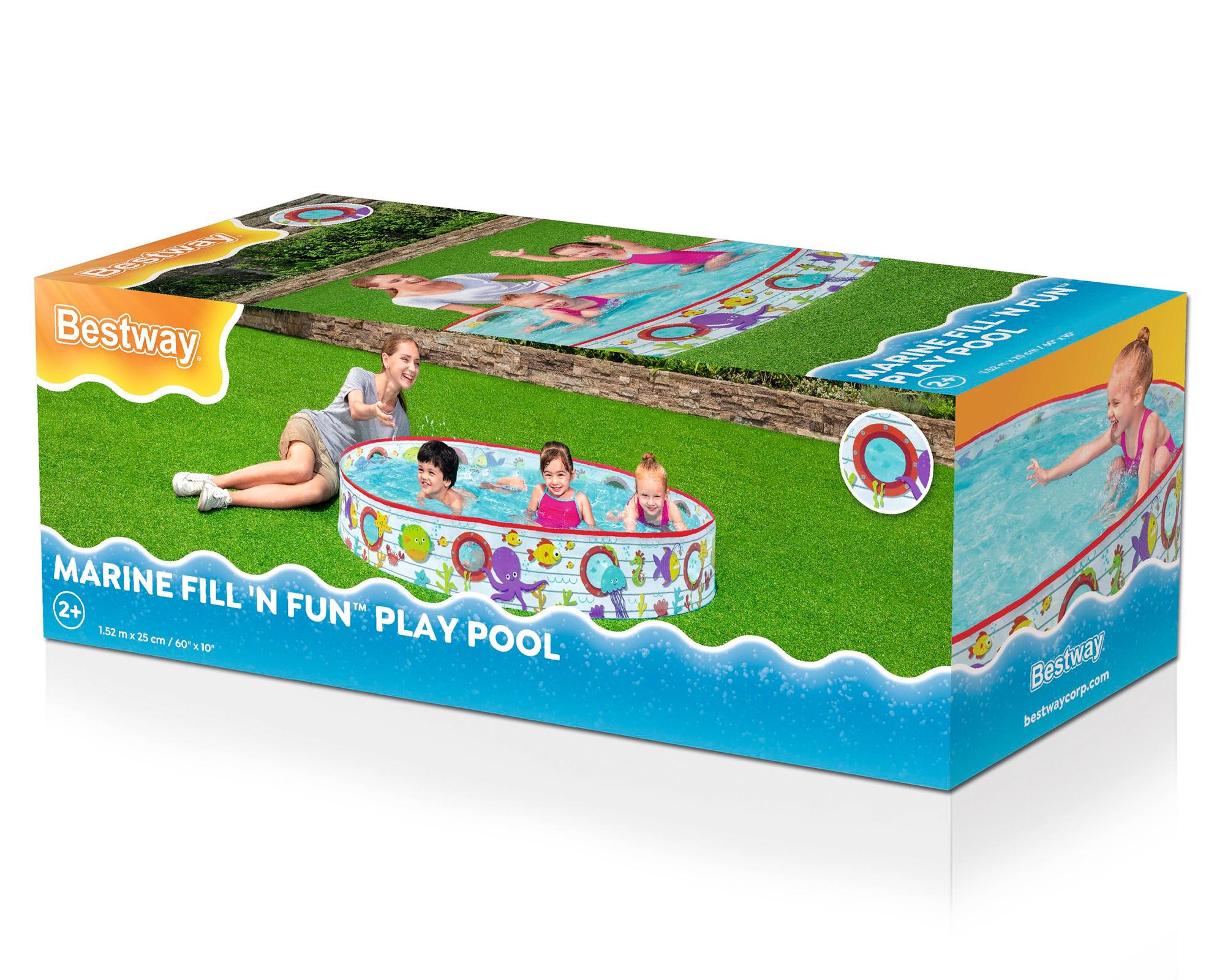 Piscina redonda 152 cm 435 L Fondo mar-2