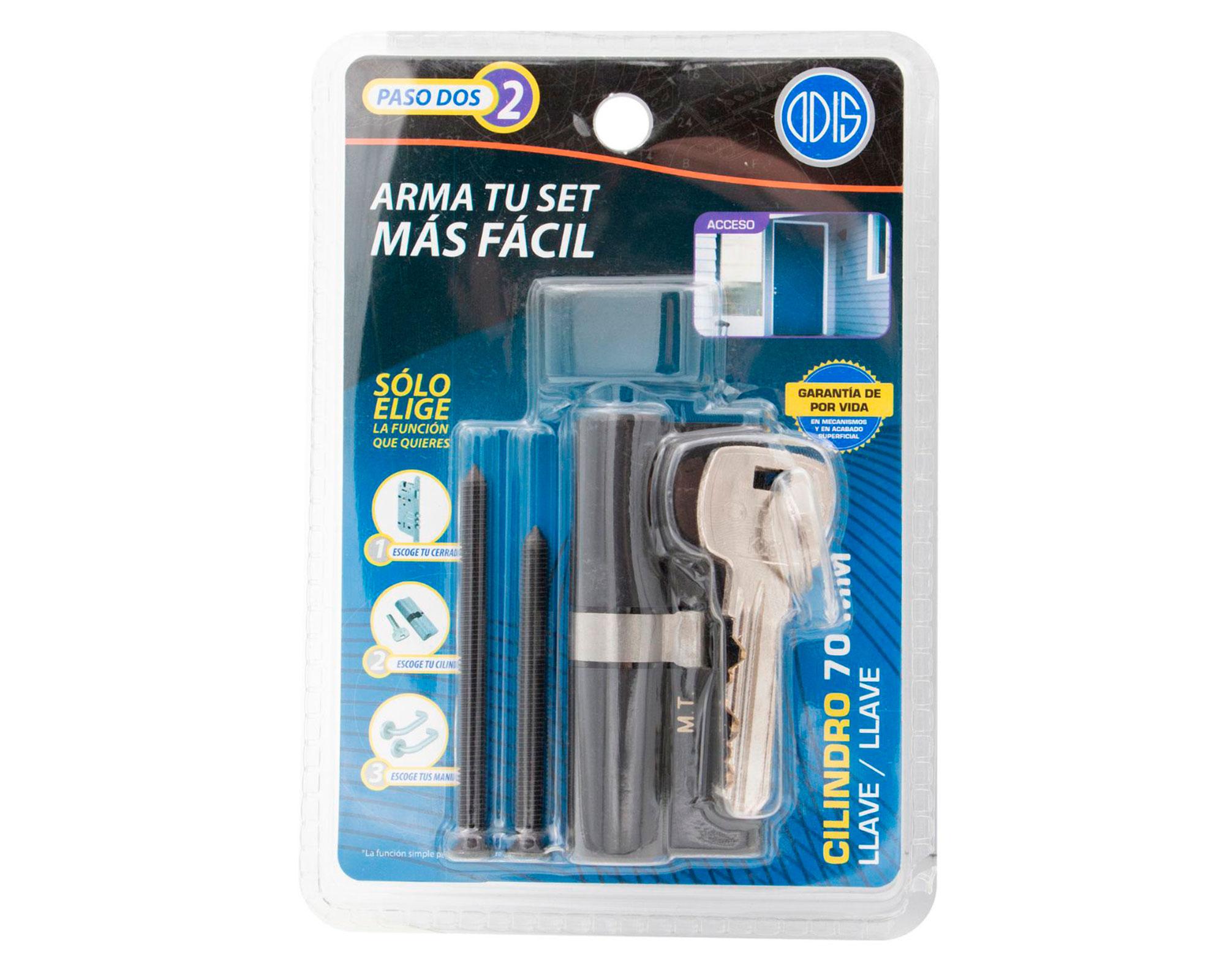 Cilindro llave-llave negro 70 mm-3