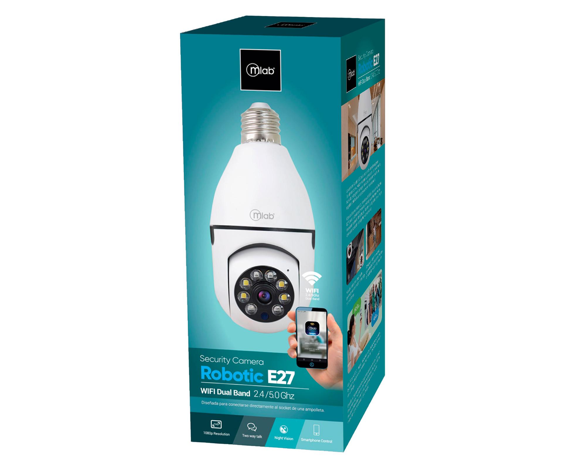 Cámara de seguridad PTZ Robotic E27 Wifi Dual-Band 9258-3