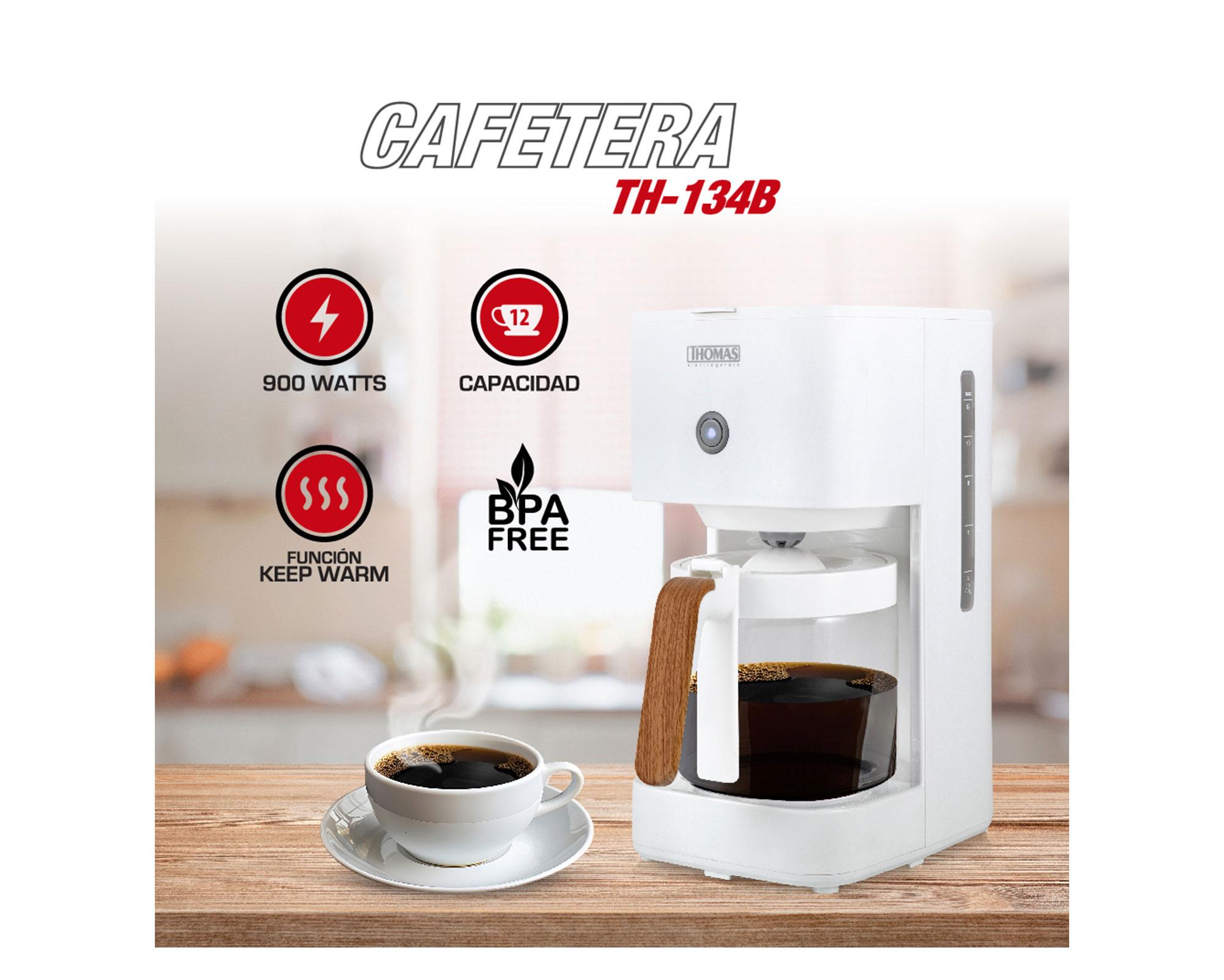 Cafetera de filtro TH-134B blanco 1.5 lt-4