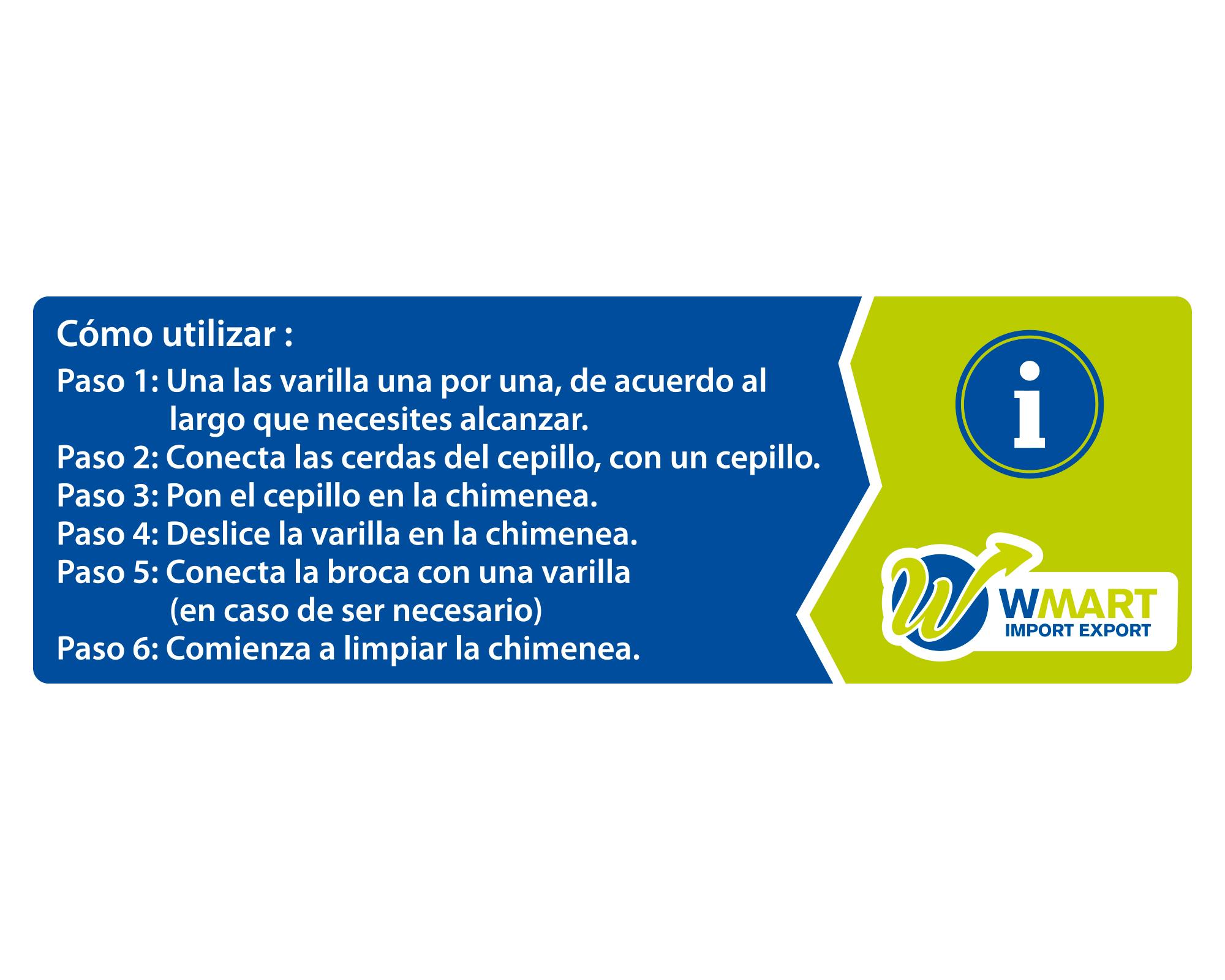 Kit accesorios varilla/escobilla limpieza chimenea-3