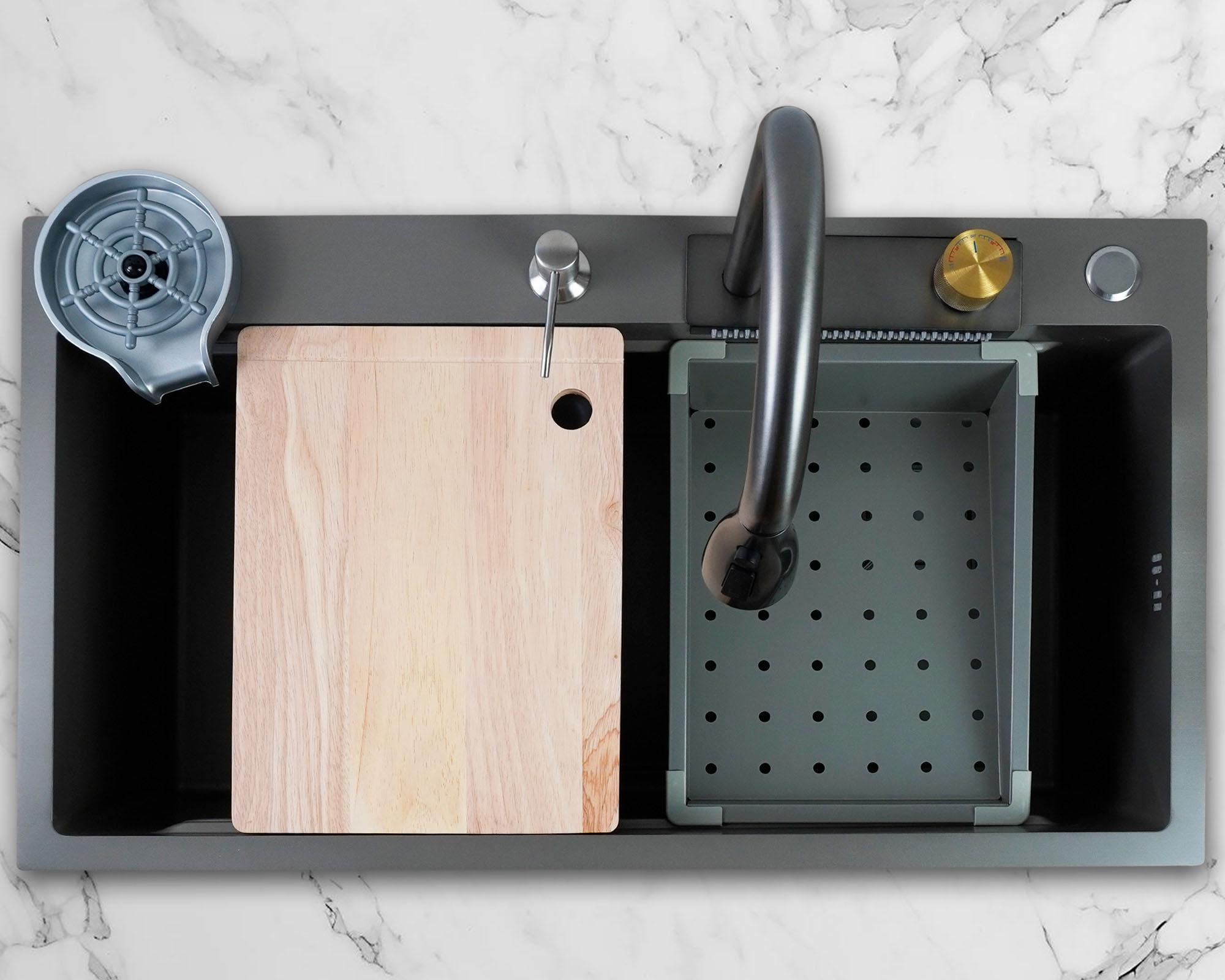 Lavaplatos Icon Cascada style gris 22x45x80 cm-3