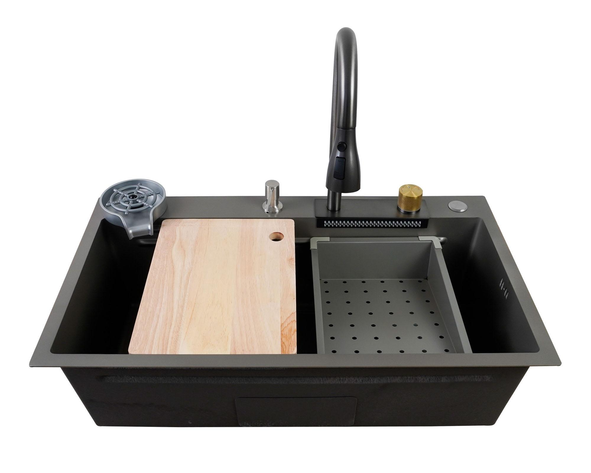 Lavaplatos Icon Cascada style gris 22x45x80 cm-0