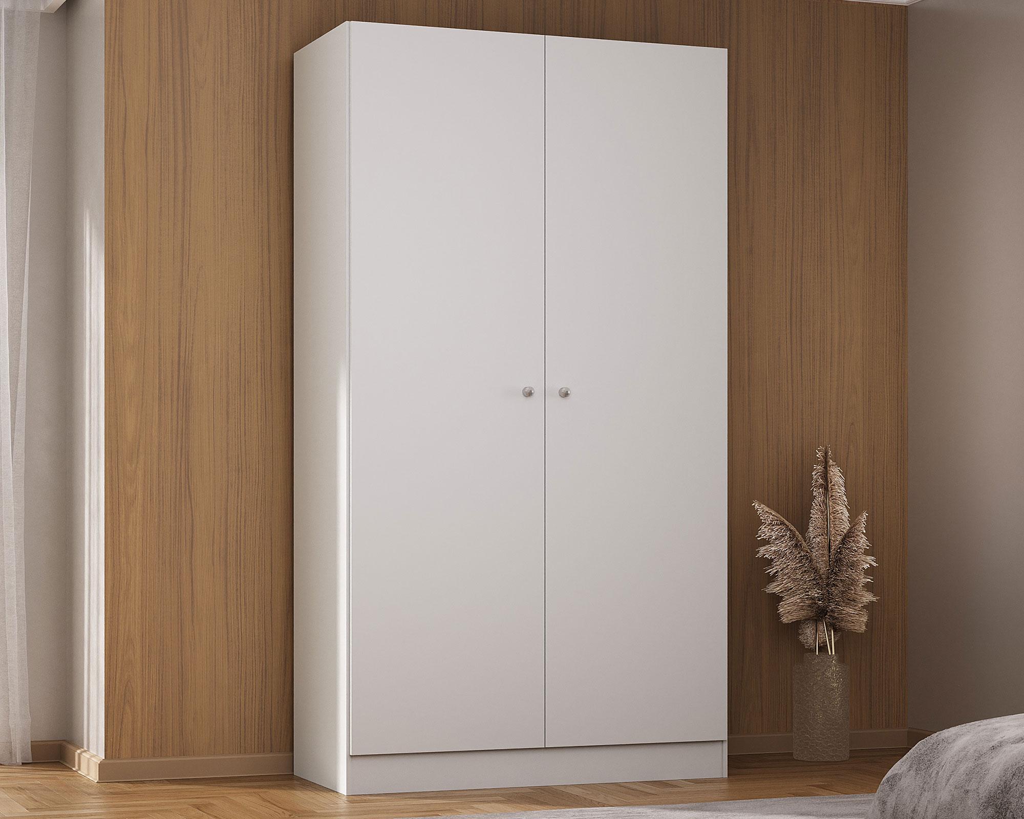 Clóset 2 puertas blanco 183x100x47 cm-2