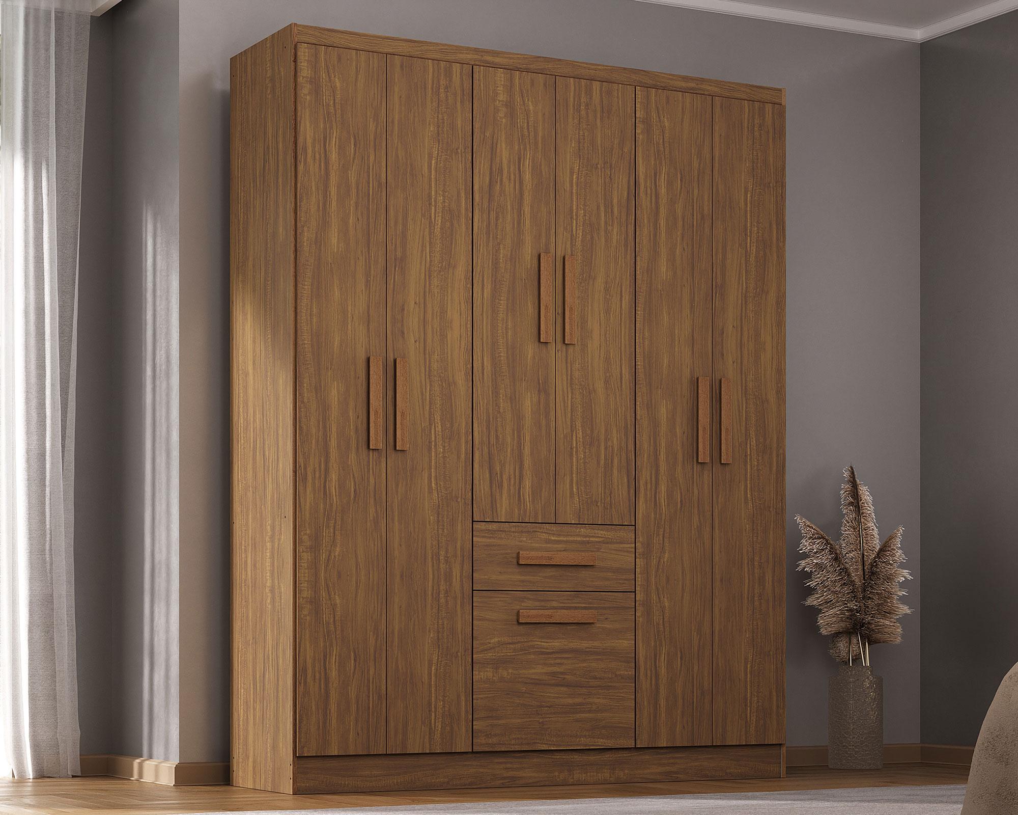 Clóset 6 puertas 1 cajón 1 zapatera acacia-2