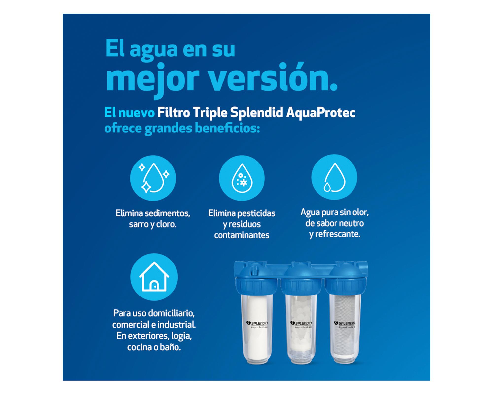 Filtro Triple antisarro + sedimentos + cloro-3