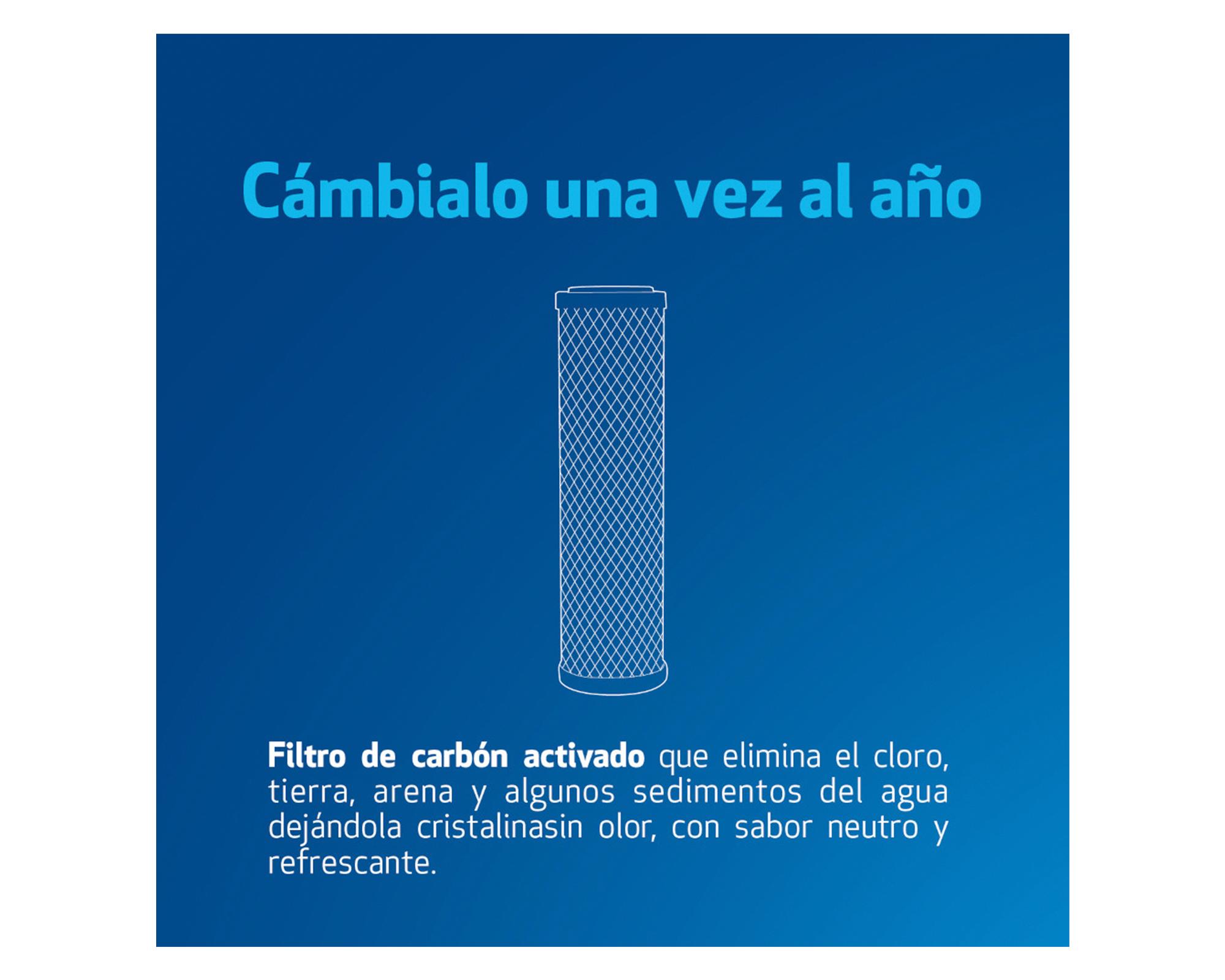 Repuesto filtro triple de carbón activado gris-2