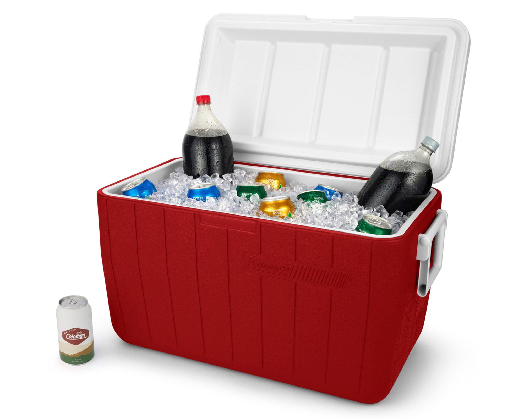 COOLER COLEMAN CHILLER 48QT ROJO-2
