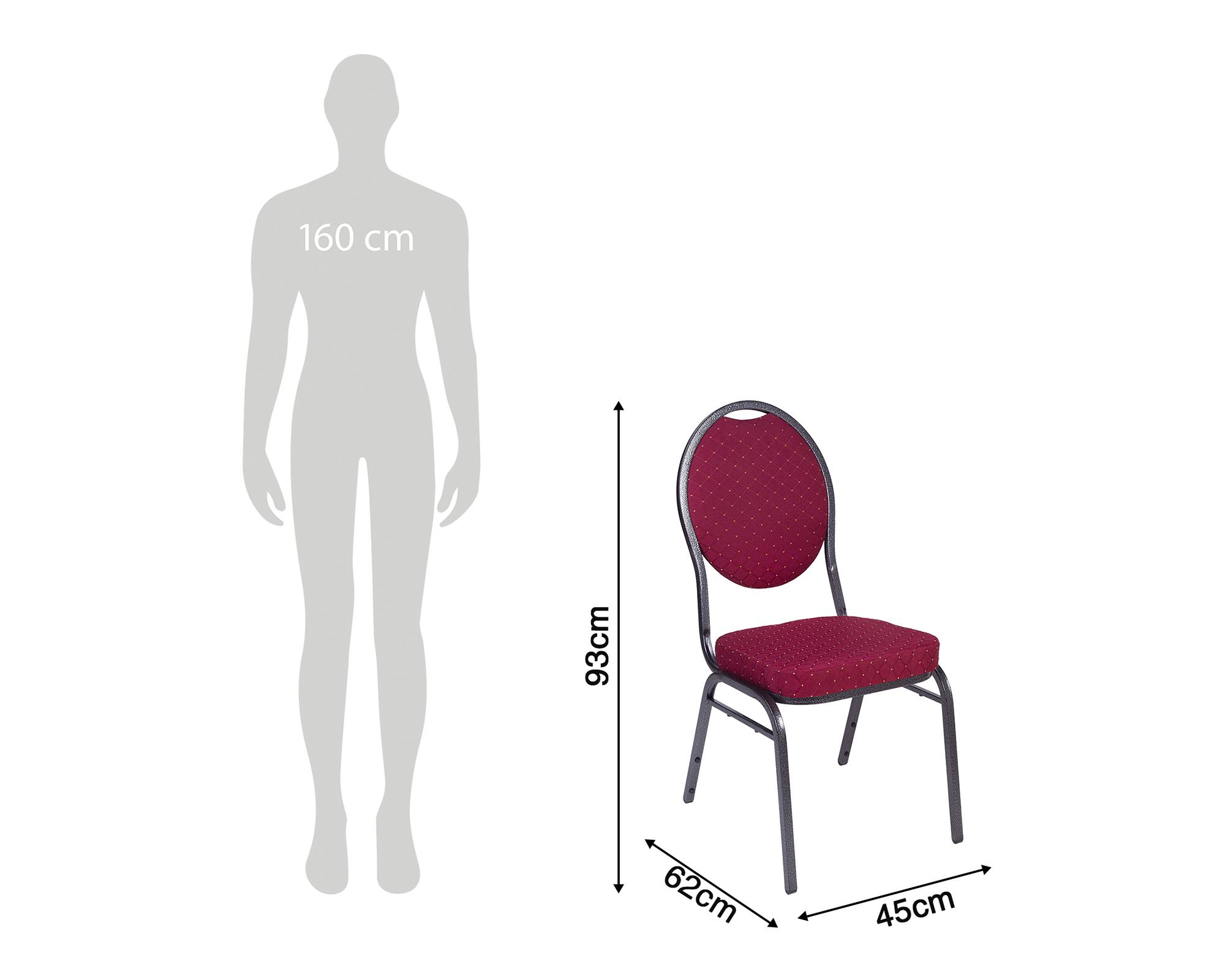 Silla salón evento burdeo 93x45x62 cm-7