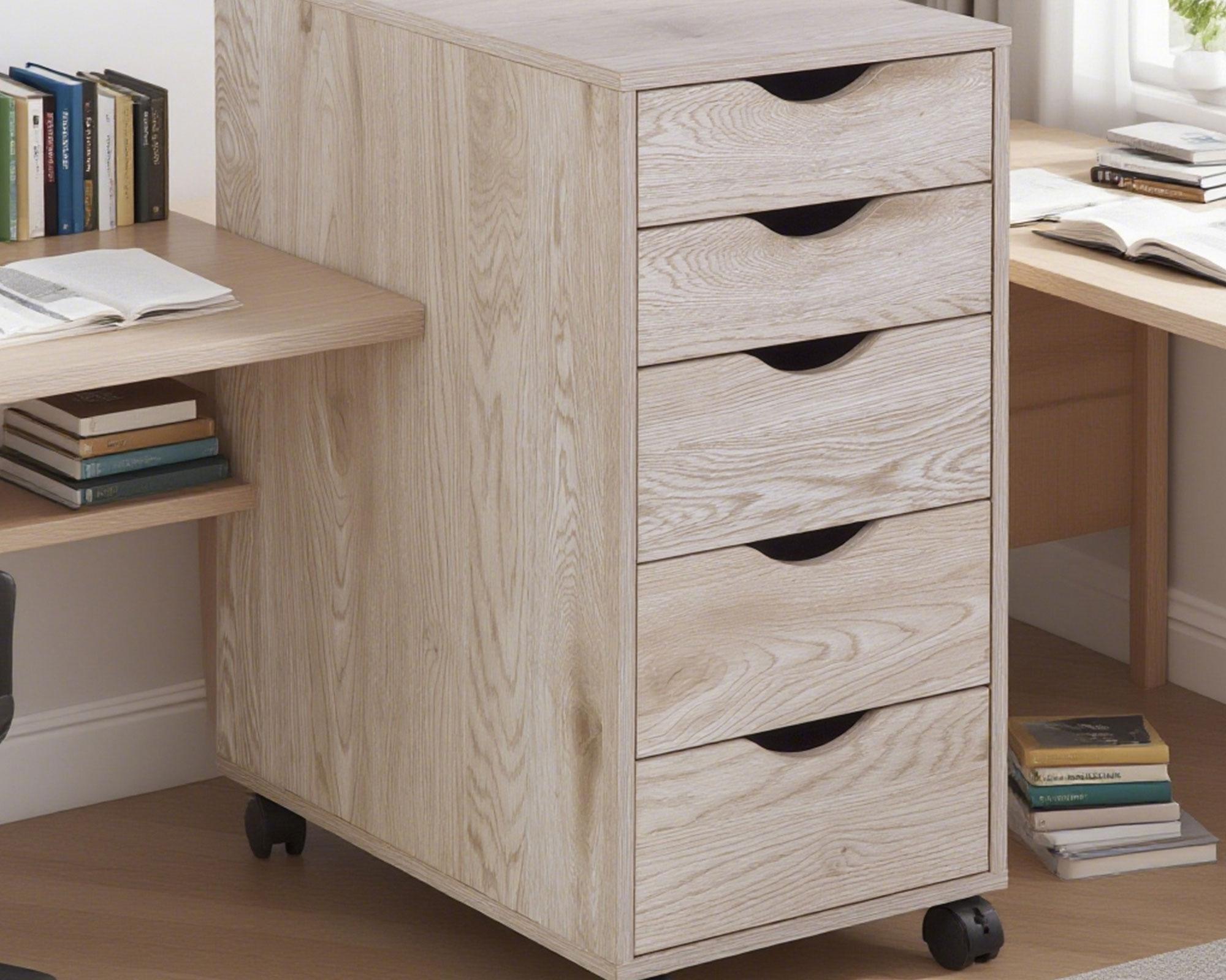 Cajonera Oregón natural 5 cajones-6