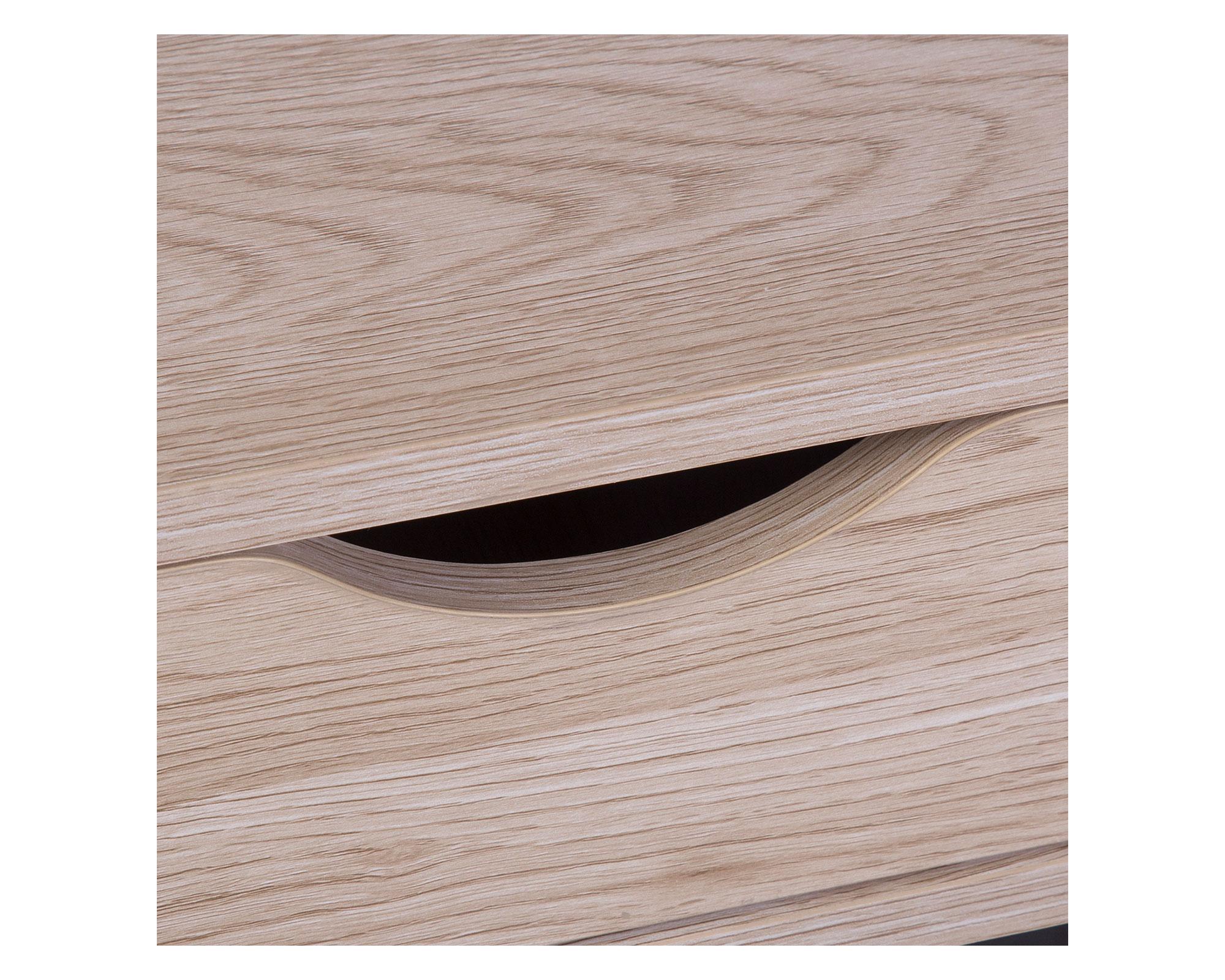 Escritorio Oregón negro/natural 2 cajones-5