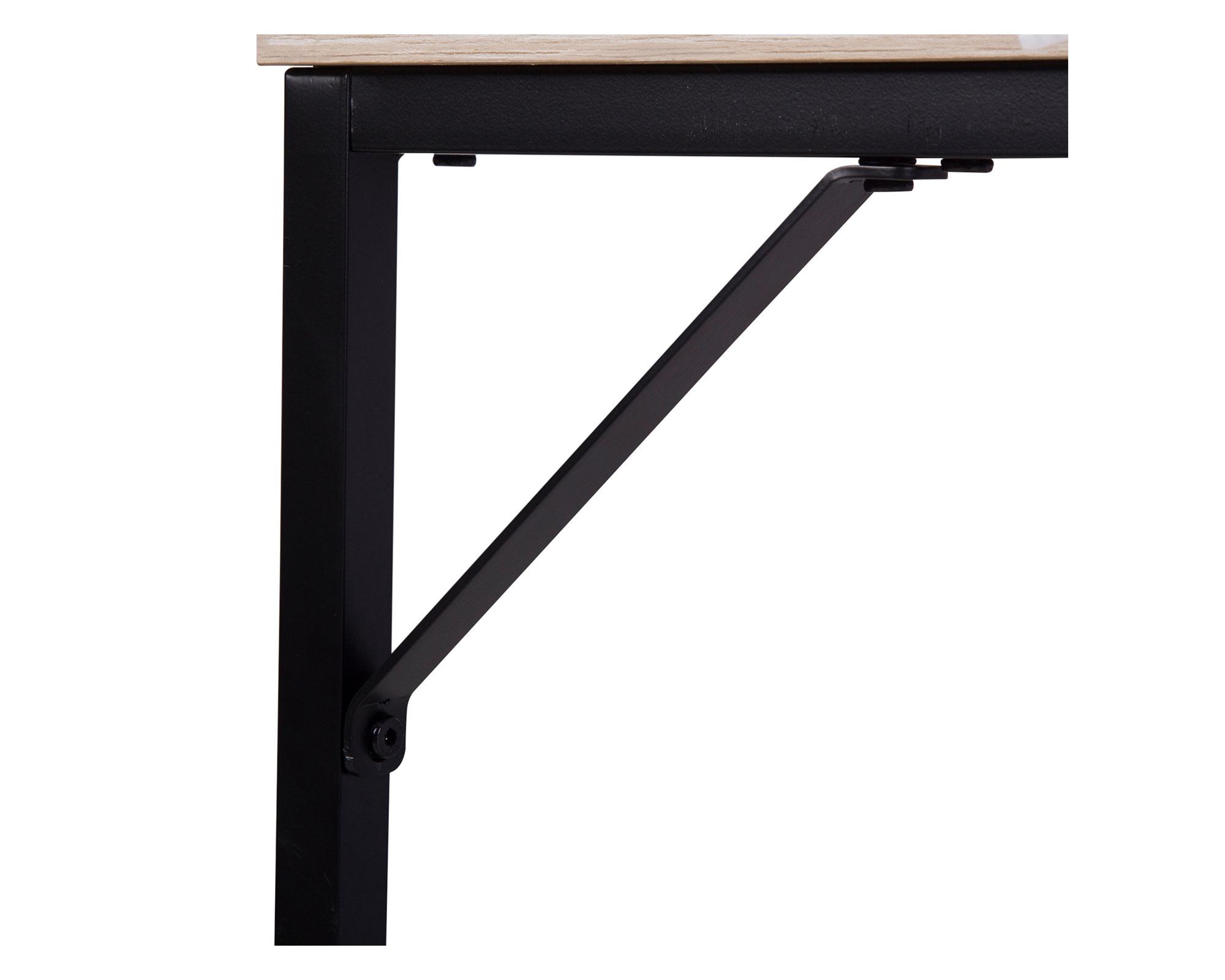 Escritorio Oregón negro/natural 2 cajones-6