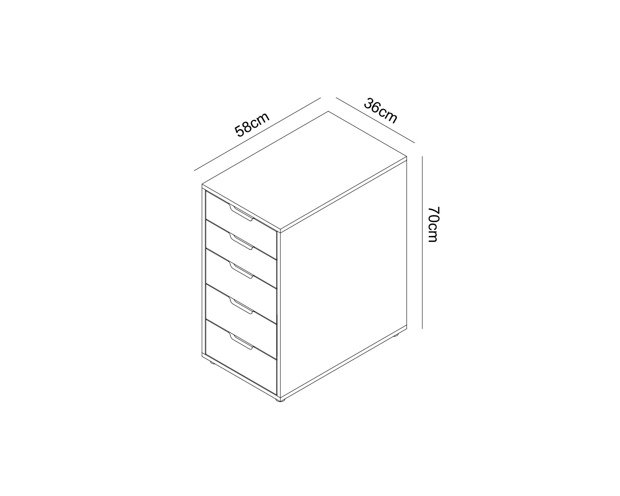 Cajonera Bill blanco 5 cajones-9